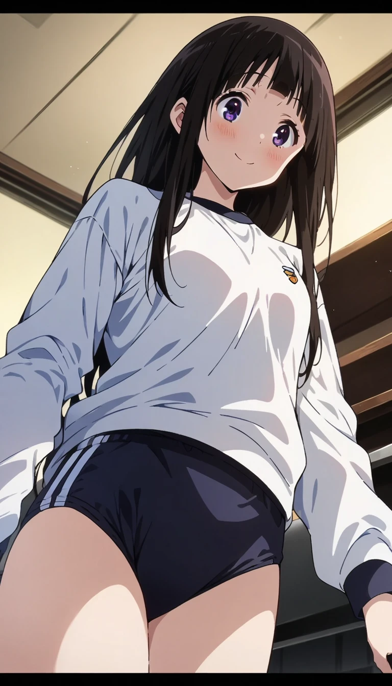 masterpiece, ultra quality, ultra sharp, ultra detailed, 1girl, solo, (good anatomy), haduki kurumi, (tattered torn dripping wet white gym shirt), navy gym pants, animal ears, randoseru, name tag, Japanese anime pose, laugh, BurumaShorts, Buruma, Gym Uniform, (((lying:1.4, spread_legs, legspread, split_legs, spreading legs)), (randoseru backpack:1.4), (((blush, jitome))):1.4, buruma, blue buruma, black buruma, (cameltoe), (tattered torn short sleeve white gym uniform with colored hem, torn clothes), (tiny nipples), (white long loose socks), strong lighting, legspread, bukkake, cum on clothes, cum on legs, cum on buruma, cum on bloomers,