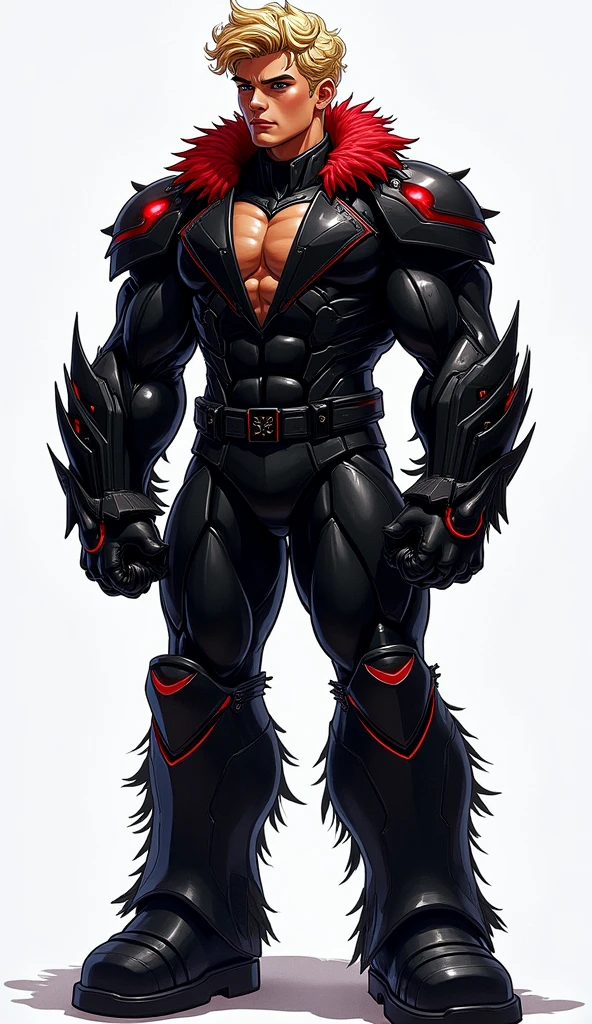 (by null-ghost, by darkgem, by kumak), (wargreymon), safe, markings, black sclera, yellow eyes, male, solo, , pants, solo, muscular, colar, fancy, akihabara, , massive bulge, in private bedroom. Close up. Dim light. Front view.
