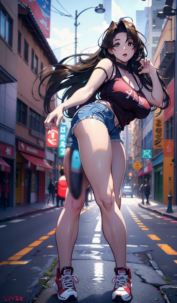 (highres,photorealistic),naked giantess,perky breasts,shaved vagina,sitting in city square,picking up tiny people,shoving them into pussy,urban landscape,detailed cityscape,tall skyscrapers,bustling streets,crowded sidewalks,colossal figure,provocative scene,advanced 3D rendering,natural lighting,vivid colors,modern architecture,life-like textures,realistic skin tones,curvaceous body,expressive eyes,playful smile,majestic presence,awe-inspiring,imposing figure,surreal spectacle,photography-style art,shadows and highlights,precise facial features,detailed body proportions,attention to detail,urban exploration,unexpected encounter,provocative concept,striking visual,eye-catching composition,symbolic of power and desire
