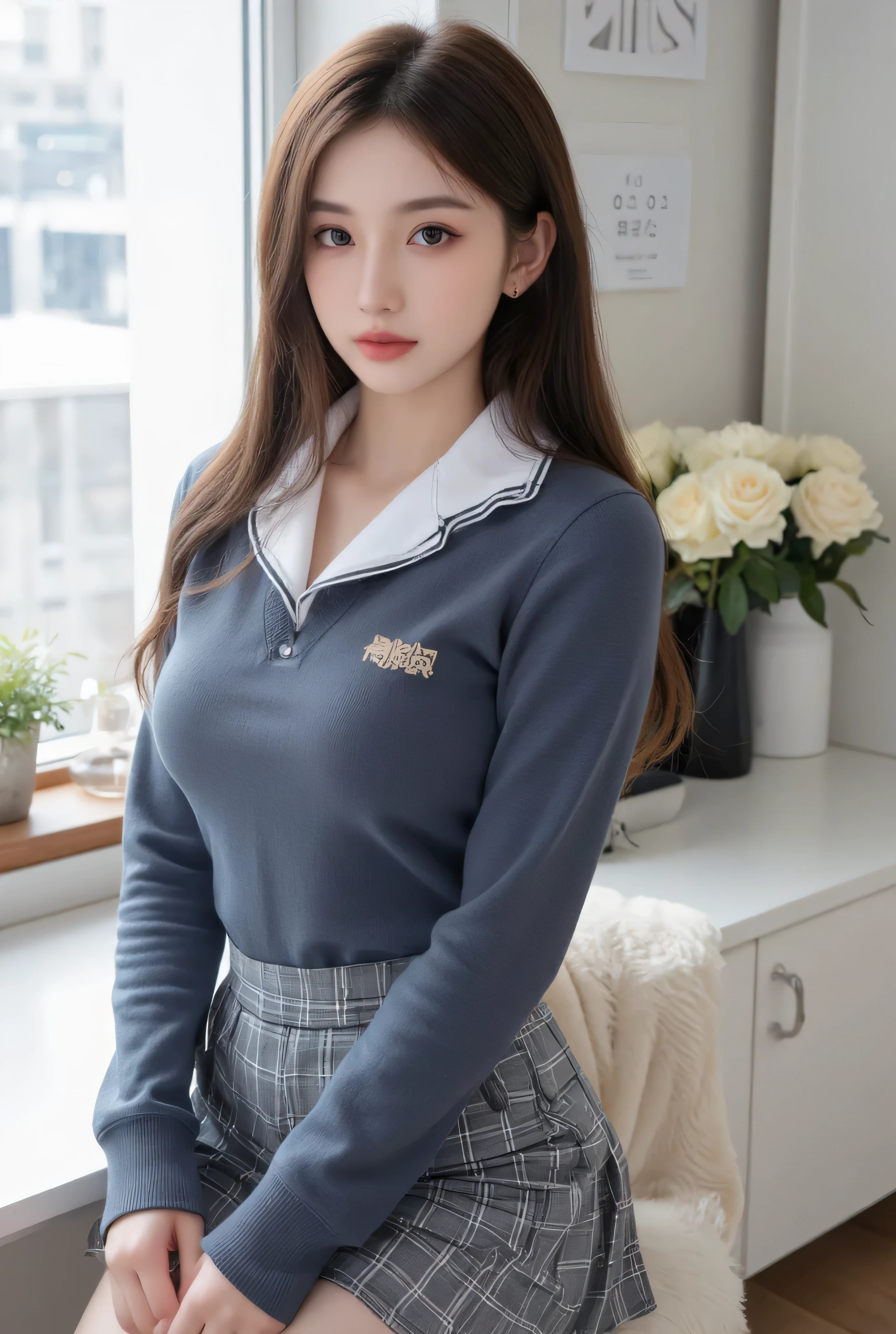 (( Russian Mix )) , has a strong gaze、
(( highest quality )), , ( size E cup ), staring at the camera with complicated eyes , 、 、( high school uniforms ), perfect eyes, (( tall ))、 staring at the camera )) 、 perfect eyes, (( tall ))、 staring at the camera 、 ( upper body&face) 、()