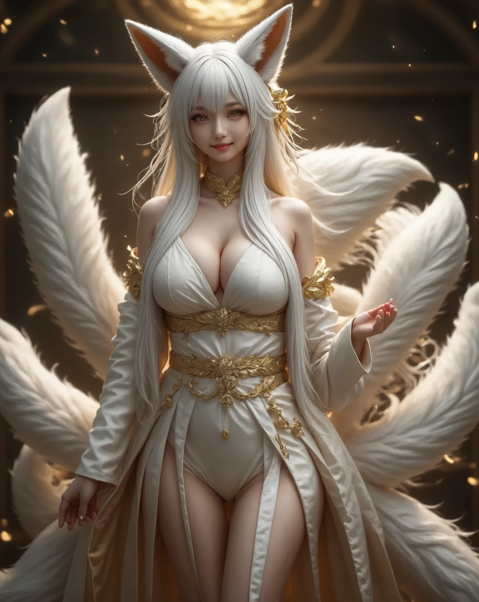 ((((White fox with 9 tails))))