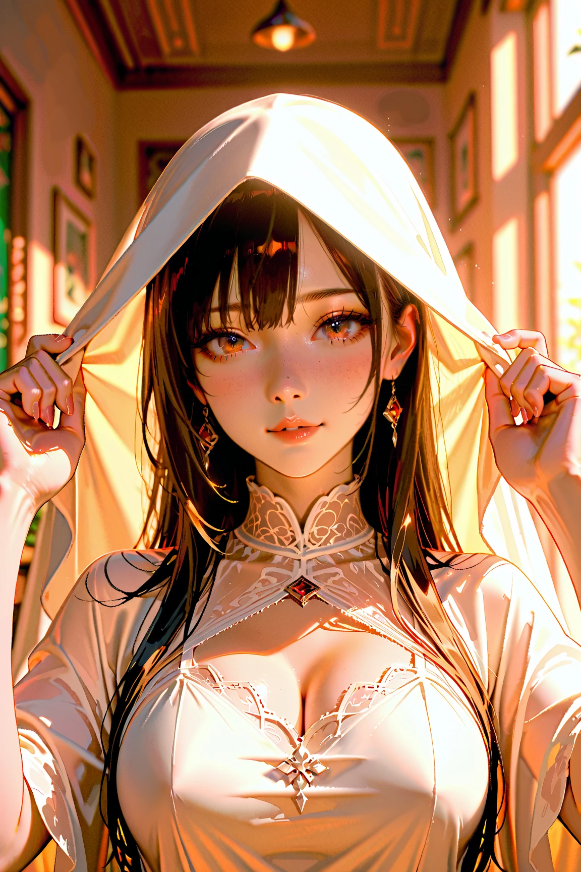 adult content, nsfw, nsfl, human, female, adult, black, african, nun, mid-40s, milf, hourglass shaped figure, large breasts filled with breast milk, big juicy ass, motherly, caring, devoted, loyal, slut, slave, submissive, masochistic, seductive, shotacon, pedophile, misogynist, white supremacist, racist, brown eyes, brown hair, long hair, mole under mouth, slave collar, heart-shaped pupils, makeup, blush, seductive smile, naughty face, naughty, anime, high detail, first-person view, tachi-e, from side, UHD, anatomically correct, super detail, high quality, high details, best quality, highres