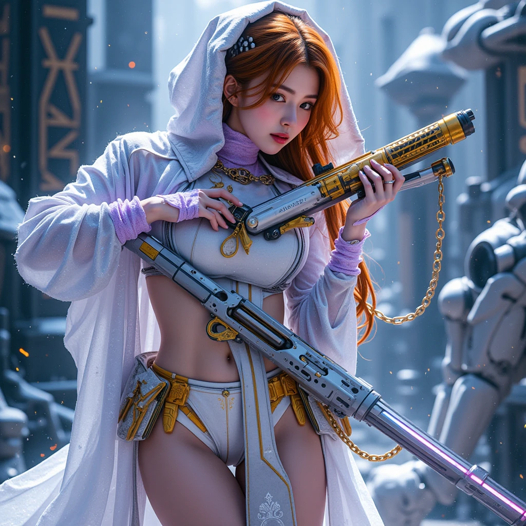 araffe star wars sexy woman with lightsabed sword in a bikini, amouranth, mara jade skywalker, better known as amouranth, female jedi, mara jade, with lightsaber sword, amouranth as a super villain, holding lightsaber 4 k, with light-saber, star wars character, holding a lightsabre. splash art, rey, big breast, show breast
