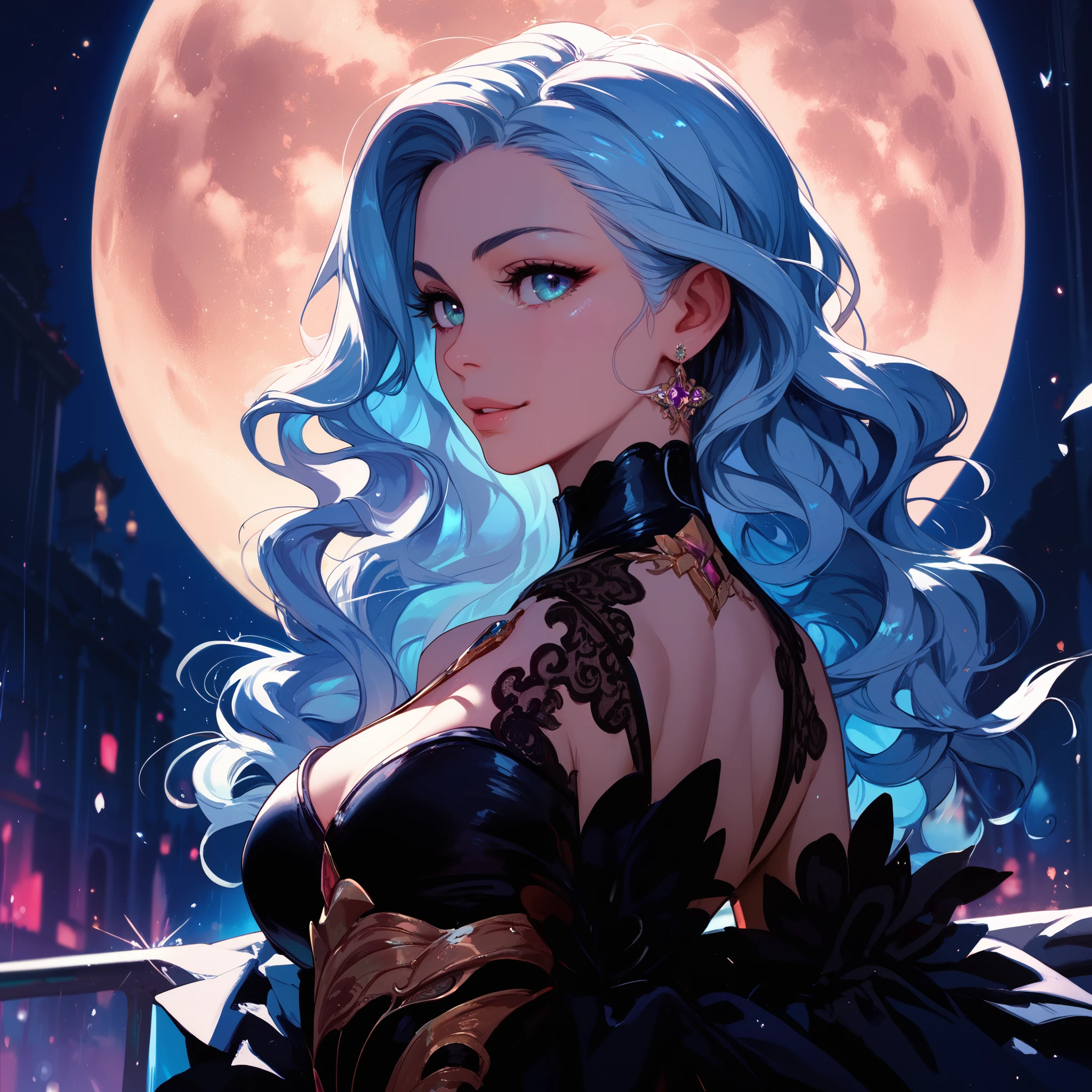 (rear view, backside view),{-erro_de_anatomy:1.0}, (La mejor calidad,A high resolution,Ultra - detallado,actual),Ariana Grande, highest quality, (perfect face:1.1, (high detail)1.1, sweet stardust vampire , long soft white hair, perfectly drawn face, black dress, stars detailed background, prismatic lighting, glitter, whole bod., Very sexy, walking, holding a crystal star in her hands, backwards, looking back, (ojos hermosos azules :1.4), (perfect anatomy:1.4),( fondo cristales de cuarzo gigantes:1.4), (detailed face:1.4),( mostrando su trasero hermoso grande), (no mutaciones),( lingerie negro :1.4 ), (convexo dedos detailed:1.4 )