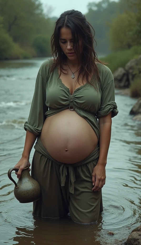 RAW, Best quality, high resolution, Masterpiece: 1.3), Beautiful Malay woman pregnant in hijab, Masterpiece, Perfect slim body, Beautiful big eyes, perfect make up, Watery eyes, perfect nose, Soft smile, Wet lips, Big breasts, ((Wearing a thin light green Malay shirt that tight floral patterned, batik, covered hijab)),sitting position on muddy rice paddy field, (( spilled mud on full body)),((mud on face)), muddy rice field, rice field background, ,(big boog breasts, , (cleavage),(characters play),looking to camera, smiling,( long black hair),(perfect fingers),(perfect blue eyes),masterpiece collection,seductive random pose,(full body closeup camera view),high resolution, highly detailed, NSFW, SFW, (up skirt:1.5), (showing pussy with pubic hair:1), wet face with semen, sexy seducing poses, view from above. Dirty clothes covered in dirt