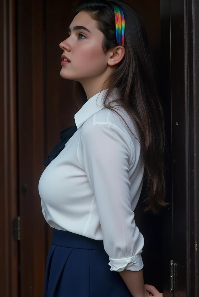 highest quality, masterpiece, 8k, Ultra-high resolution, (Realistic:1.4), Very detailed, Intricate details, Delicate and beautiful, Good lighting, Professional Lighting, Sharp focus, Detailed Shadows, Exquisite detail and texture, Depth of written boundary, unity 8k wallpaper, Structure of the film, Cinema Lighting, Official Art, flight attendant, flight attendant, Black Pantyhose, (aircraft, (aircraft回廊), aircraftの座席) Beautiful and elegant face, Detailed face, Fine grain, Realistic Hair, Long Hair, (One girl), (Are standing:1.3),