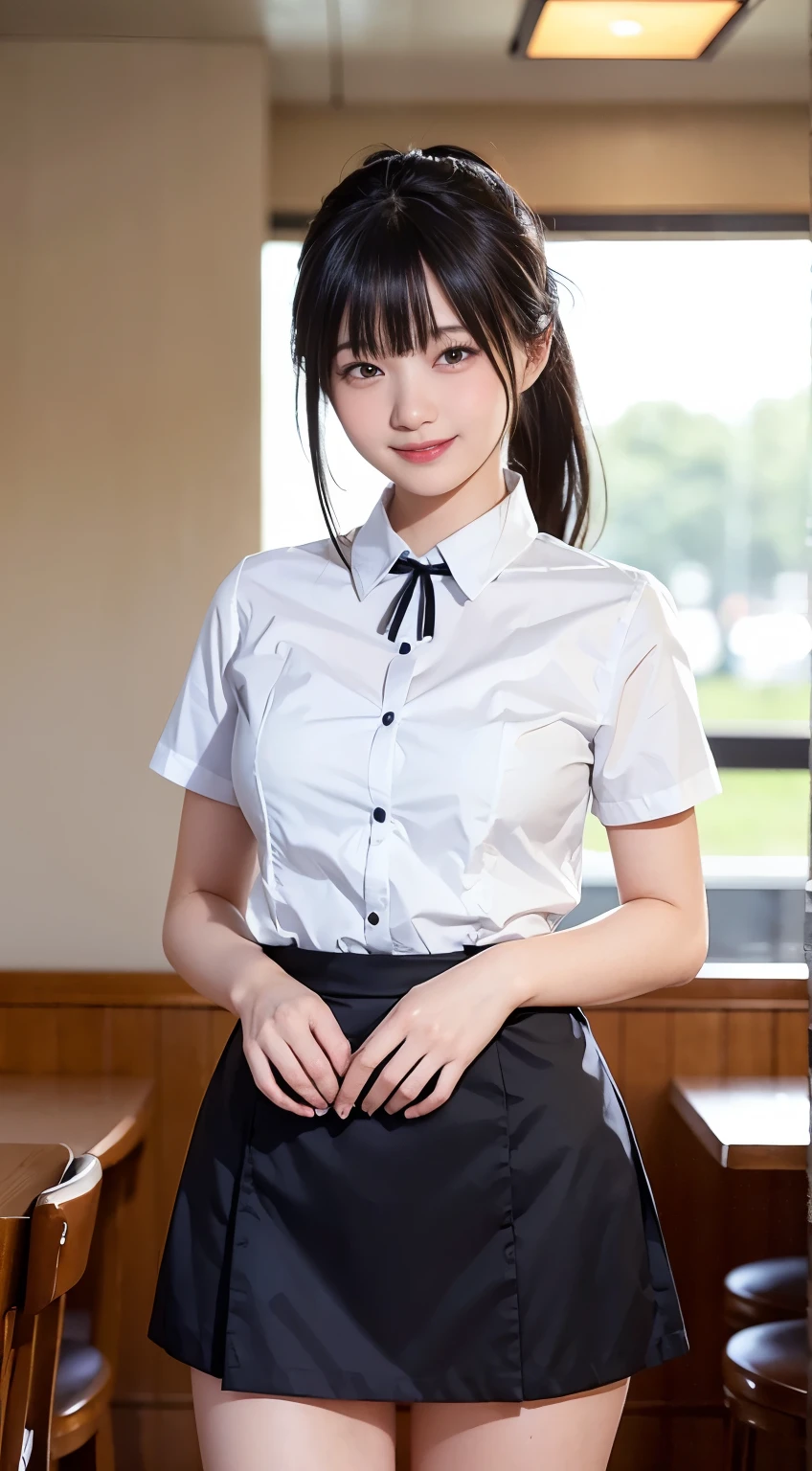 first-person-view, (masterpiece:1.3), high resolution, ultra detailed, extremely detailed CG unity 8k wallpaper, realistic, photo-realistic, RAW photo, beautiful detailed face, pale skin, realistic glistening skin, detailed cloth texture, detailed hair texture, Perfect body, Beautiful Face, accurate, Anatomically correct, Highly detailed face and skin texture, natural neck length, (beautiful hands), (fair skin:1.2), Thin legs, Thin feet, Well-aligned teeth, 
BREAK, 
Detailed eyes, symmetric eyes, Light Brown eyes, Double eyelids, Thin eyebrows, (Glossy lips:1.4), ((provocative smile:1.2)), (blush:1.3),
BREAK, 
(A Classy and Cute girl:1.3), (wearing a classy Light Purple Button shirt:1.2), 
BREAK, 
(long irregular hem skirt of Navy color:1.2), (long skirt), 
medium breasts, (slender figure:1.1), firm abs, beautiful clavicle, 
(Dark blonde hair, wavy hair, long hair:1.2), ((asymmetrical bangs:1.2)), ((whispering with hand on around the mouth:1.3)), 
BREAK, 
(Standing leaning forward), 
((in the outdoor 'Biergarten' of Japan at night:1.2)), (night), (night), (night), (Upper body shot:1.2), looking at viewer, from above:0.5,