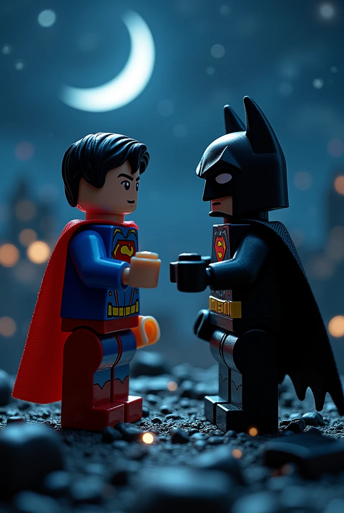 LEGO Art Superman and Batman，Night scene