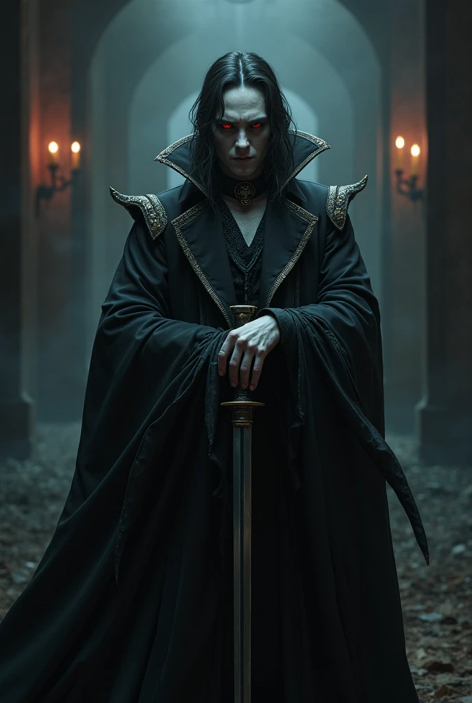 Vampire Collared with Katana 