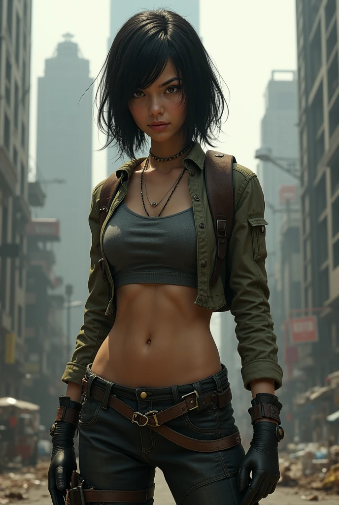 woman standing on the edge of horizon looking at the camera, sci fi art style of the masters,
