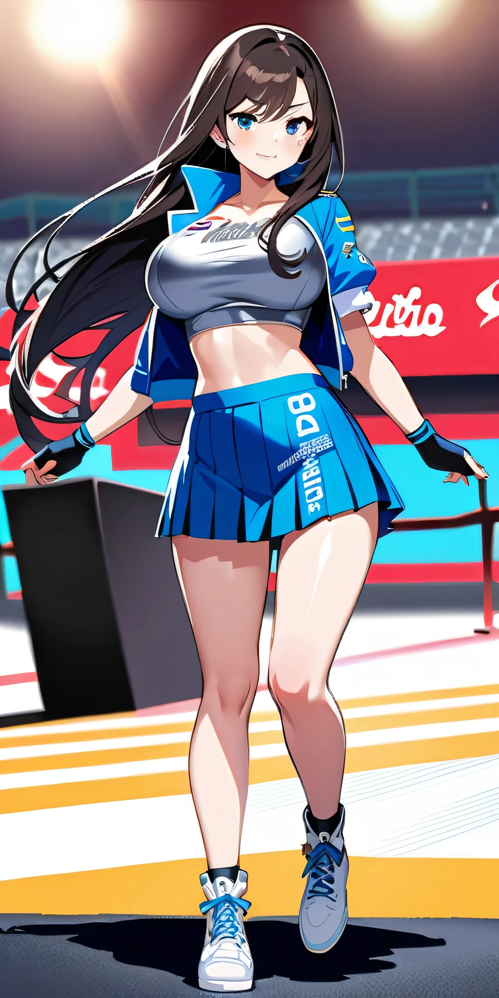 Fit Caucasian woman in white bra and high cut white cotton panties, side shot, anime art style, intricate details