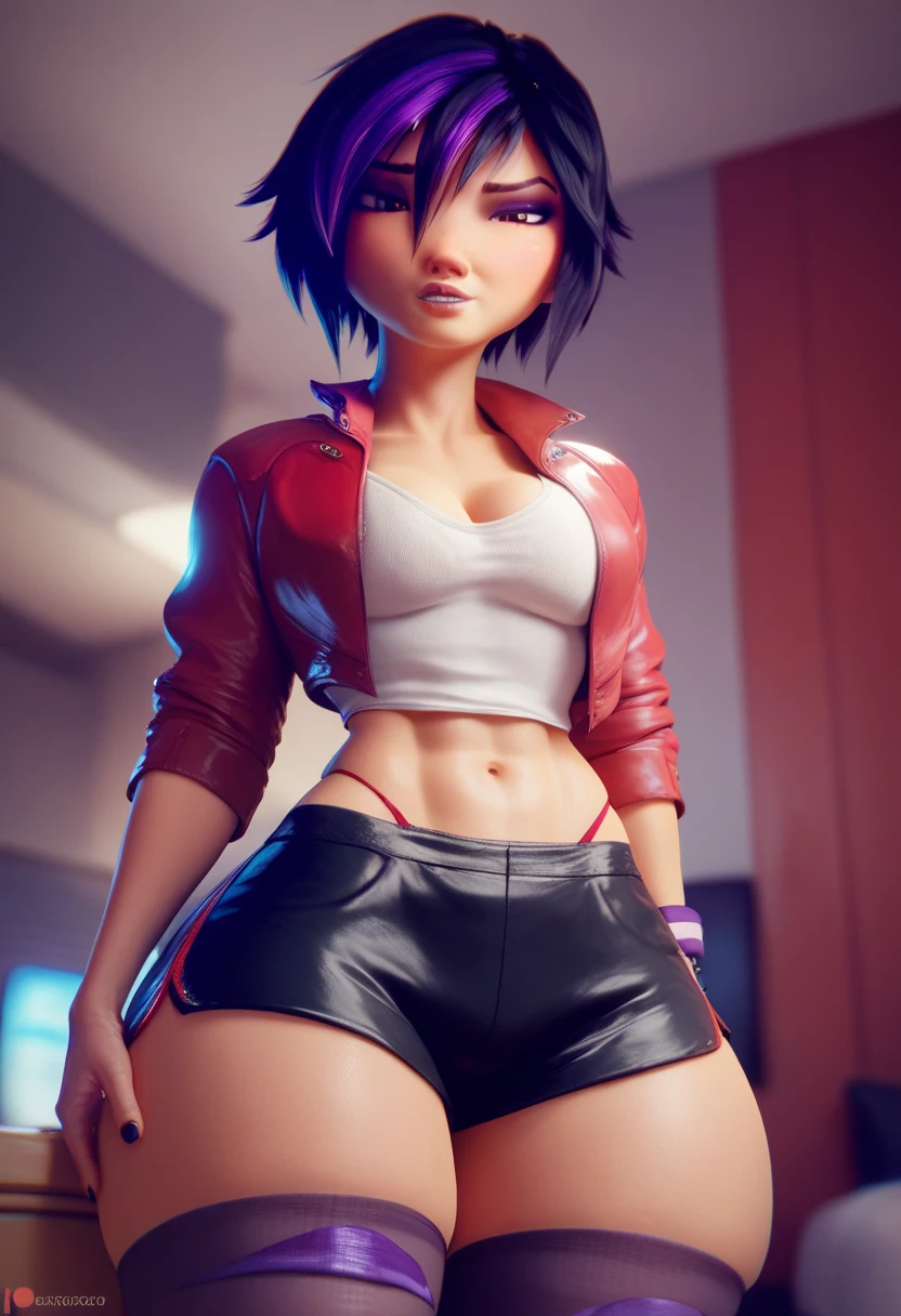 <lora:VirtualLife3dv2:1>. (masterpiece, best quality, ultra-detailed, highres), perfect face, sidelighting, lustrous skin,(bloom), (shine), lighting, ray tracing,1girl, underwear, panties, multicolored hair, solo, piercing, navel, black hair, pink hair, dutch angle, cup, fangs, pink panties, skirt, midriff, tattoo, two-tone hair, short hair, breasts, crop top, denim, pink nails, underboob, shirt, looking at viewer,  ear piercing, nail polish, pink eyes, miniskirt, pantyshot, bangs, navel piercing, makeup, fingernails, blurry, holding cup, blurry background, red eyes, open mouth, standing, black shirt, cowboy shot, blunt bangs, t-shirt, black skirt, tongue piercing, denim skirt, microskirt, holding, lips,depth_of_field,very detailed background, highly detailed background, Masterpiece, Ultra detailed, great composition,Dynamic angle,[Bottle bottom],(wide shot), extremely delicate and beautiful,(Highest picture quality), (Master's work),   depth of field, solo, extreme light and shadow, masterpiece, rich in detail, (fine features), (highest quality), (masterpiece), (detailed eyes), (beautiful) detailed,beautiful detailed eyes,(straight-on), full body, (extremely detailed CG unity 8k wallpaper),(masterpiece), (best quality), (ultra-detailed), (best illustration),(best shadow),perfect lighting , perfect anatomy , vivid colors,