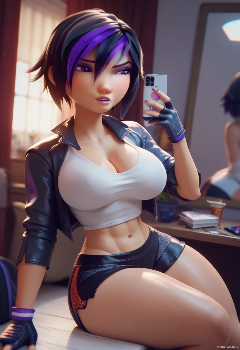 quality,masterpiece,1girl,mature female,large breasts,model,slender,(,,,,self breast sucking,jelobreastsuck,)smile,sitting,pantyhose, ela_(rainbow_six_siege), masterpiece, best quality, 1girl, solo, green hair, realistic, short hair, lactation,feeding,(insanely detailed, beautiful detailed face, beautiful detailed eyes, masterpiece, best quality)