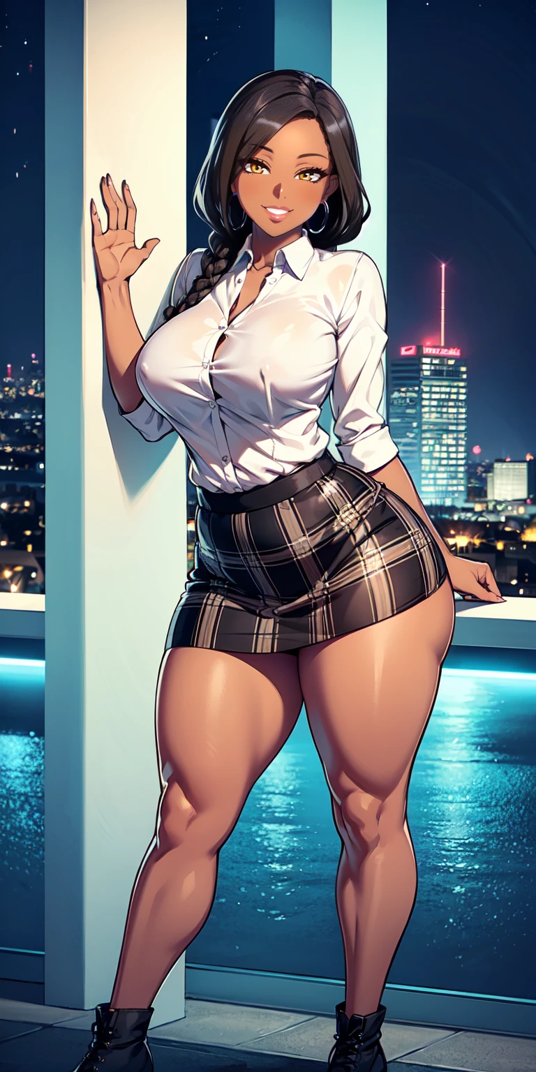 (anthro, fluffy fur, character focus:1.1), 1girl, anthro dog girl, body fur, solo, medium breasts, (thick thighs:0.3), curvy,(upskirt:1.2)