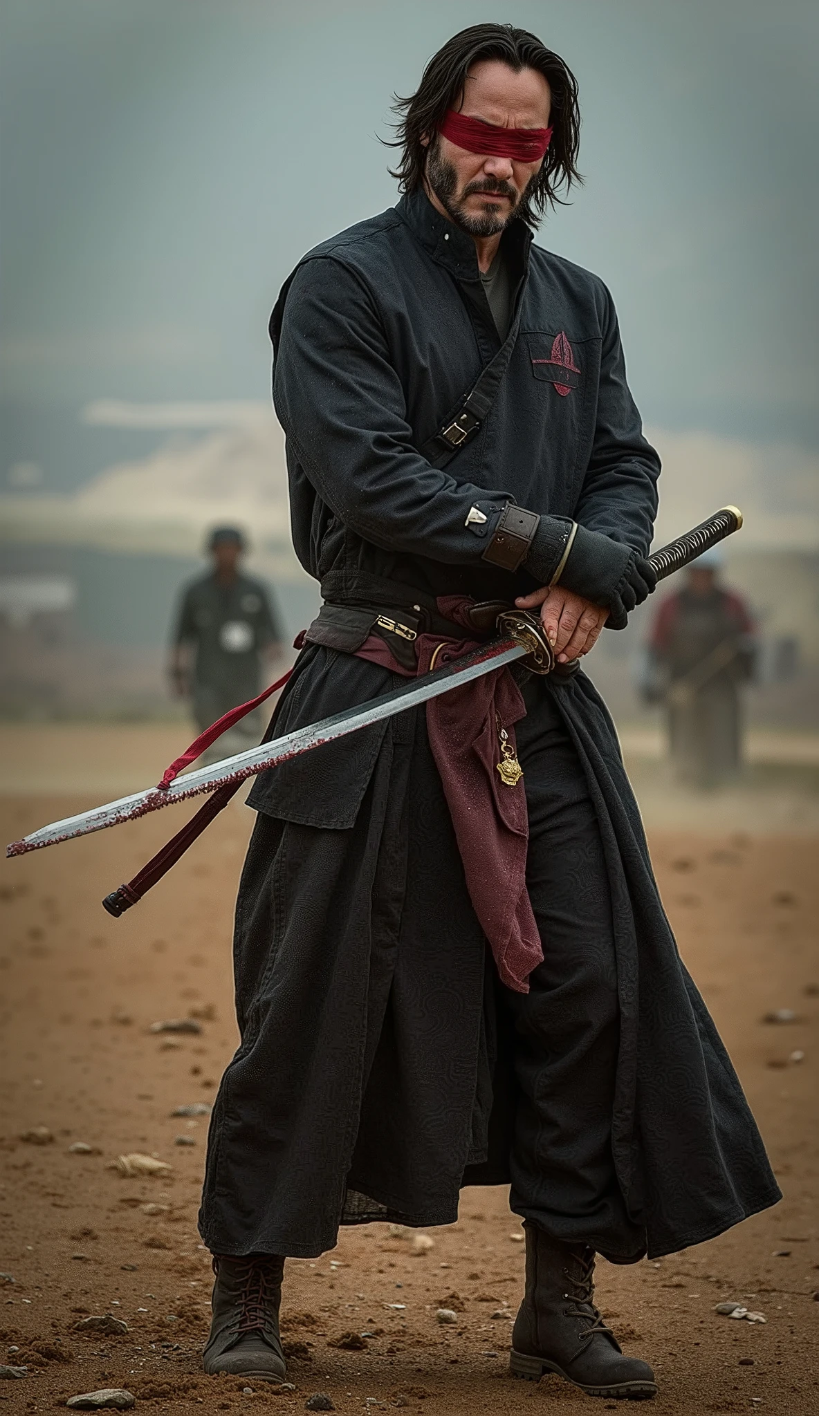 ### ** Keanu Reeves as Kenshi — The Blind Swordsman from Mortal Kombat ** ⚔️🔴
No silêncio absoluto do campo de batalha, a solitary figure rises , holding a bathed blade Blood and Mystery . your semblante é sereno, but his presence imposes respect . **Keanu Reeves assume o papel de Kenshi**, the blind warrior who transformed his curse into force , guided only by his enchanted sword and his keen perception beyond sight .
Wearing a modern samurai costume in dark tones , with details Reds that echo your connection with spirits , Kenshi carries the weight of a line of fallen swordsmen . A red band covers his eyes , hiding the wound of his betrayal , but nothing can hide the intensity of your aura . Each movement of yours is a perfect balance between discipline and lethality , like a ghost of vengeance dancing between his enemies .
### ** The Mastery of the Dark Swordsman **
** Keanu Reeves brings to the role of Kenshi his martial precision and stoic presence .** yours golpes de espada são fluidos, almost meditative , but each attack carries the strength of a warrior who has braved the abyss and returned stronger. His telekinetic ability allows Your blade floats across the field of battle , attacking from unpredictable angles while he remains motionless , anticipating the movements of his opponents with his extrasensory perception .
**no combat, Kenshi is a silent storm .** your **"Telekinetic Slash"** cuts enemies from a distance with a single gesture . your **"Spirit Call"** invoke the specters of ancient warriors to fight at your side . And when he performs his final blow , he channels his spiritual energy and unleashes a devastating thrust , cutting not only the body , but the soul of his adversary .
When the dust settles and Kenshi sheathes his sword , just a whisper echoes through the air :
**" Blindness is not a burden... it's my greatest weapon ."** 🔴⚔️
With ** Keanu Reeves in the role of Kenshi **, ** Mortal Kombat gains a warrior