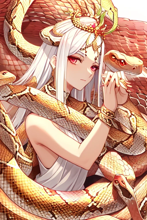 Jemongaard，(python)，Giant monsters，Snakes that surround the world，Ogre，Ouroboros，boa，Strongest，Ragnarok，Snake God，Norse mythology，(Super giant)，(Dark style，It gives a sense of oppression)，(Ferocious，brutality)，((((Gorgeous scales))))，Golden eyes，frenzied，Very ancient，Endless deep seabed，(Chained)，Peerless beauty，(Clear eyes)，(Bigboobs)，Fang，((Fierce expression))，struggling，looks away，(Face lighting，There are no shadows on the face，Bright face)，((tmasterpiece))，(Best quality at best)，(ultra intricately detailed)，(Highest definition)，(8K)，(Clean lines)，(Perfect facial features，Perfect flesh)