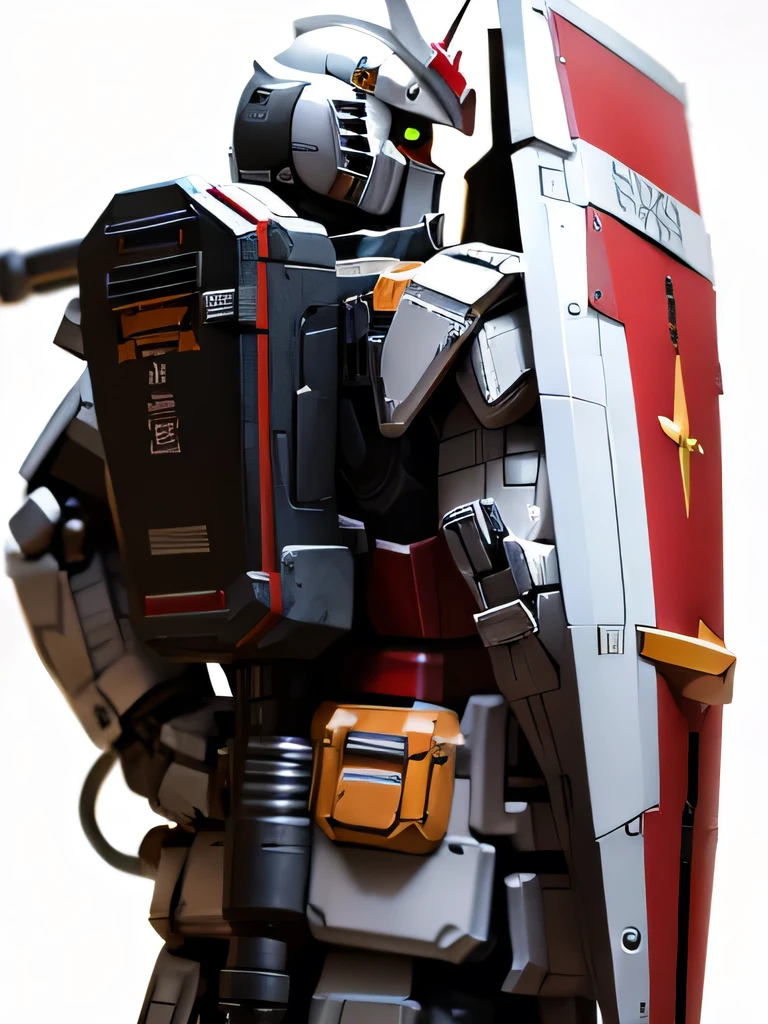 masterpiece, highest quality, Very detailed, 16k, Ultra-high resolution, Cowboy Shot, Space, rx78, Beam rifle, shield