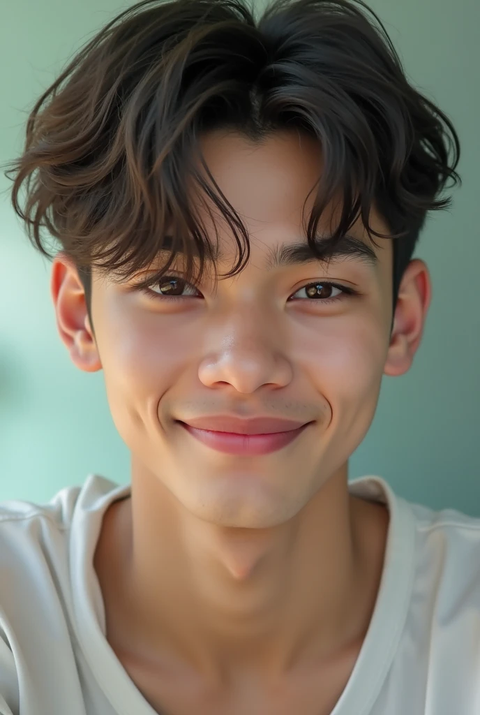 boy taking selfie smiling