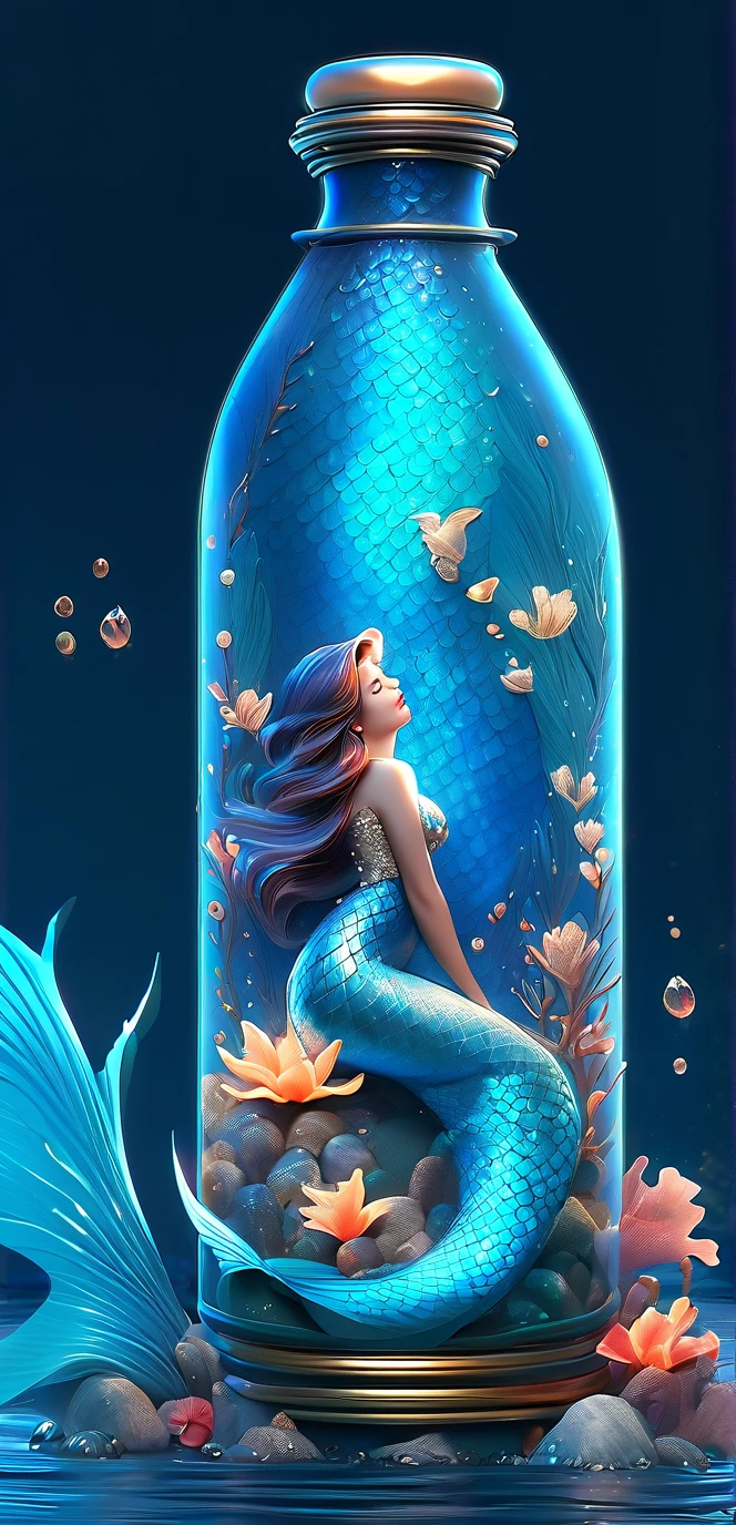 Create an image that captures the essence of classical art and award-winning painting, drawing inspiration from Studio Ghibli style watercolor paintings. Visualize a enchanting watercolor painting of mystical fantasy Mermaid Princess. Her skin should be meticulously detailed, with eyes that glow with life, and a facial structure that fits the golden ratio of attractiveness, including clear double eyelids. | She is moving with a dynamic and bold grace.The setting is a mystical underwater castle, under the warm light of sunlight, casting striking shadows around. The landscape atmosphere must feel both engaging and ethereal. | Rendered in ultra-high detail and quality, this masterpiece ensures super detail. With a focus on high quality and accuracy, this award-winning painting captures every nuance in stunning 16k resolution, immersing viewers in its lifelike depiction. | ((watercolor painting):1.1), ((Studio Ghibli style):1.1), ((mystical fantasy Mermaid Princess):1.1), ((Underwater castle):1.1). | (((anatomical correctness))), (((perfect_fingers))), (((perfect_legs))), (((perfect_hands))), ((perfect_composition, perfect_design, perfect_layout, perfect_detail, ultra_detailed)), ((enhance_all, fix_everything)), More Detail, Enhance.