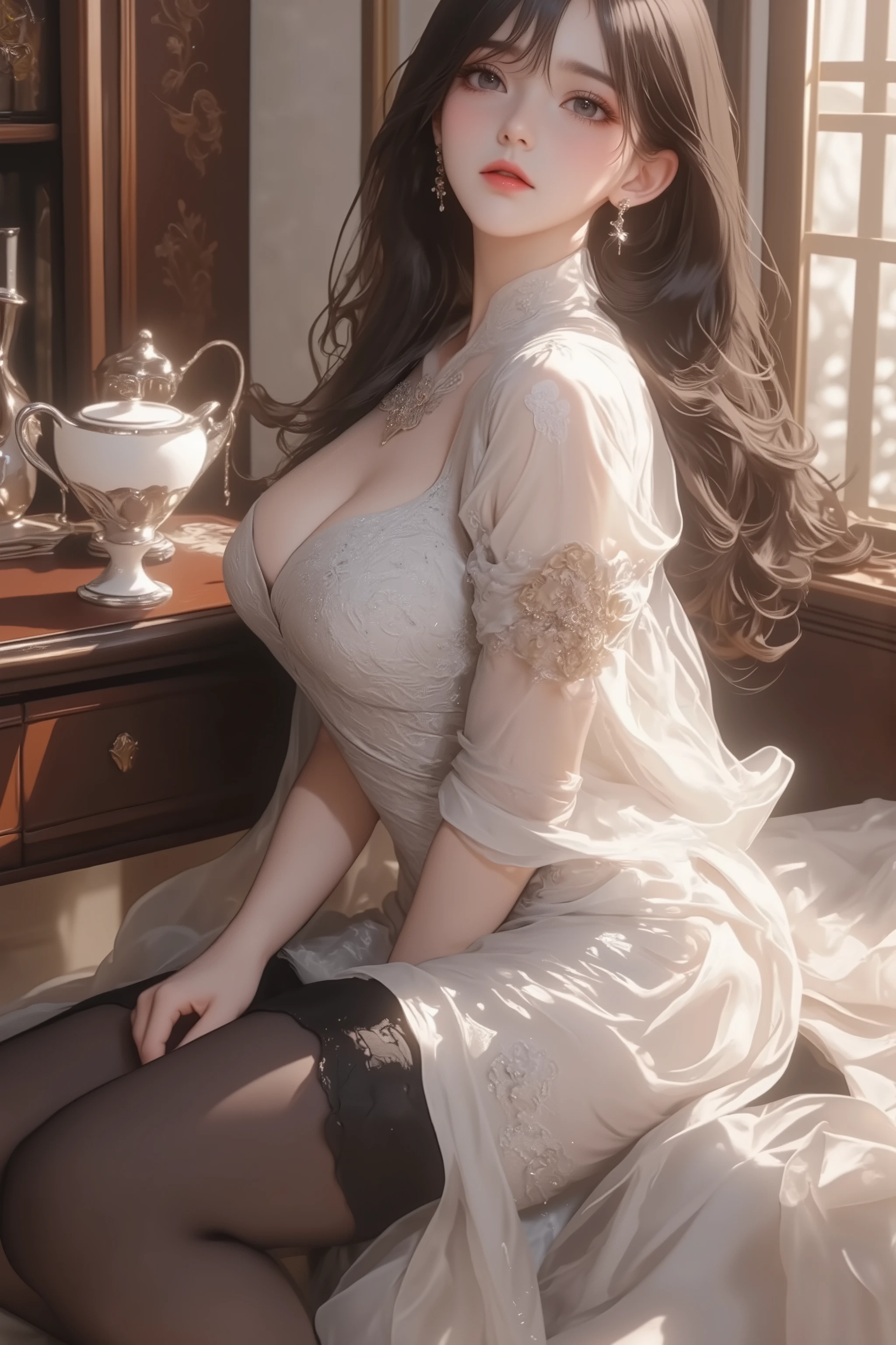 Prology: (8K、超A high resolution、Top image quality、tmasterpiece:1.1)、(hentail realism、Photorealsitic:1.1)、The ultra-detailed、full bloom、bokeh dof、Cinematography lighting、light glow、(((The interweaving of two women、Two good friends)))、A Japanese girl、Beautiful and detailed The eye、Teeth with beautiful details、A smile、(full body Esbian:1.1) bass:A MILF(Body)、Colossal tits(Bust)、shoulder-length haircut(the hair)、No bangs(By bangs)、heart - shaped face(faces)、Almond-shaped eyes(The eye)、Straight nose(nose)、Go deep into the world(Filter)、Plump lips(Carnal lips)、Languages(Fashionab)、luxury hotel(spheres) Optionally:A MILF(Body)、Colossal tits(Bust)、Brown shoulder-length hairstyle(the hair)、No bangs(By bangs)、heart - shaped face(faces)、Almond-shaped eyes(The eye)、Straight nose(nose)、Go deep into the world(Filter)、Peach-red plump lips(Carnal lips)、luxury hotel(spheres) By the way:(8K、超A high resolution、top-quality、tmasterpiece:1.1)、(hentail realism、Photorealsitic:1.1)、ultra - detailed、bokeh、light、light glow、1girl in、japanaese girl、beatiful detailed eyes、beautifuldetails、A smile、A MILF、Colossal 、Brown shoulder-length hairstyle、No bangs、heart - shaped face、Almond-shaped eyes、Straight nose、Go deep into the world、Peach-red plump lips、black langerie、luxury hotel、RAW photo,Generate an image taken from a distance slightly subtracted from the subject Generate an image from an angle where the subject can be seen not far from the camera Generate an image with a background、Attract the subject Adjust the proportion and size of the subject、Express feelings that appeal to the subject's specific features and facial expressions、Emphasize tension、(((elegant clothes))),(((Exotic clothing))),(((Stylish and quality clothes))),(((Total beauty))),(Fashionab)、((Silk dress:Floral or simple plain silk dress, Leather sandals:Luxury leather sandals,Simple design, Clutch:Charming scratch bag,Parties and formal occasions,accent, accessorized:Simple necklace,耳Nipple Ring,Silk dress,ellegance, Lunette de so