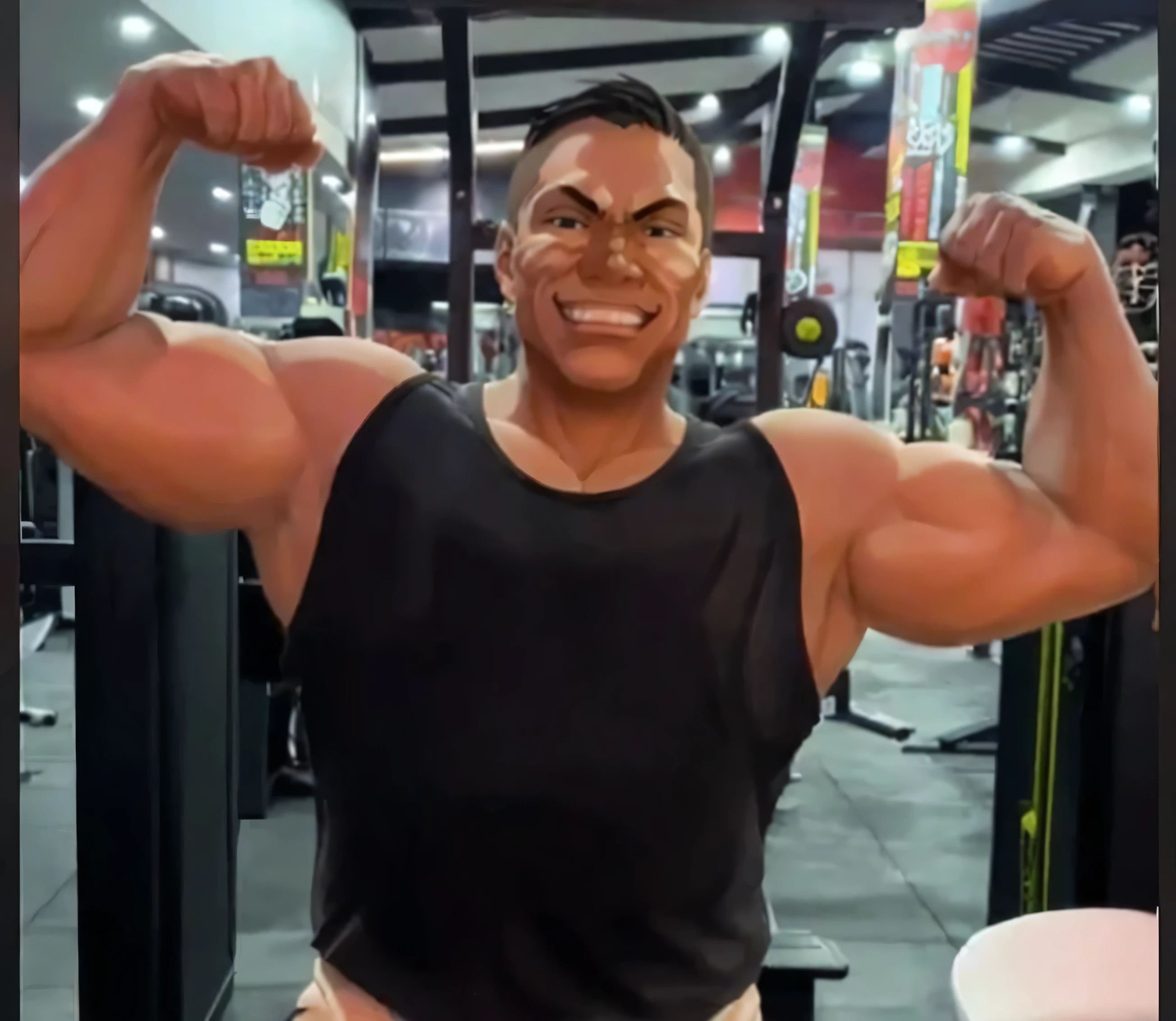 male focus, front view, ((whole body)), muscular:1.4, bodybuilder, large pectorals:1.2, big nipples, heroic, realistic face, realistic eyes, (detailed facial features), highly detailed, volumetric light, wearing a ((thong)) with a (large bulge), stripper, dramatic pose, smiling, looking at viewer, nature setting, by GenerIButtNaked <lora:ticktockLora-10:0.5>