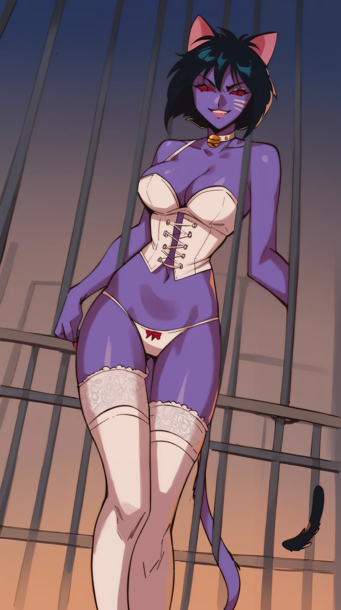 XenTAI-pos,at distance,cowboy shot,
yorha no. 2 type b,
short hair,white hair,
(gigantic breasts,wide hips,thick thighs,curvy,voluptuous:1.3),
<lora:Erect Human Penis v4:0.7>,erection,(small penis, resting testcles:1.2),
(elbow gloves,blindfold,hairband,mole under mouth,clothing cutout, fake bunny ears, leotard, puffy sleeves,juliet sleeves,feather trim, fishnet thighhighs, playboy bunny, wrist cuffs, detached collar, bowtie, crotch_cutout:1),
(post-apocalypse,ruins, abandoned city background:1),complex background,<lora:SenriganStyle:0.7>,