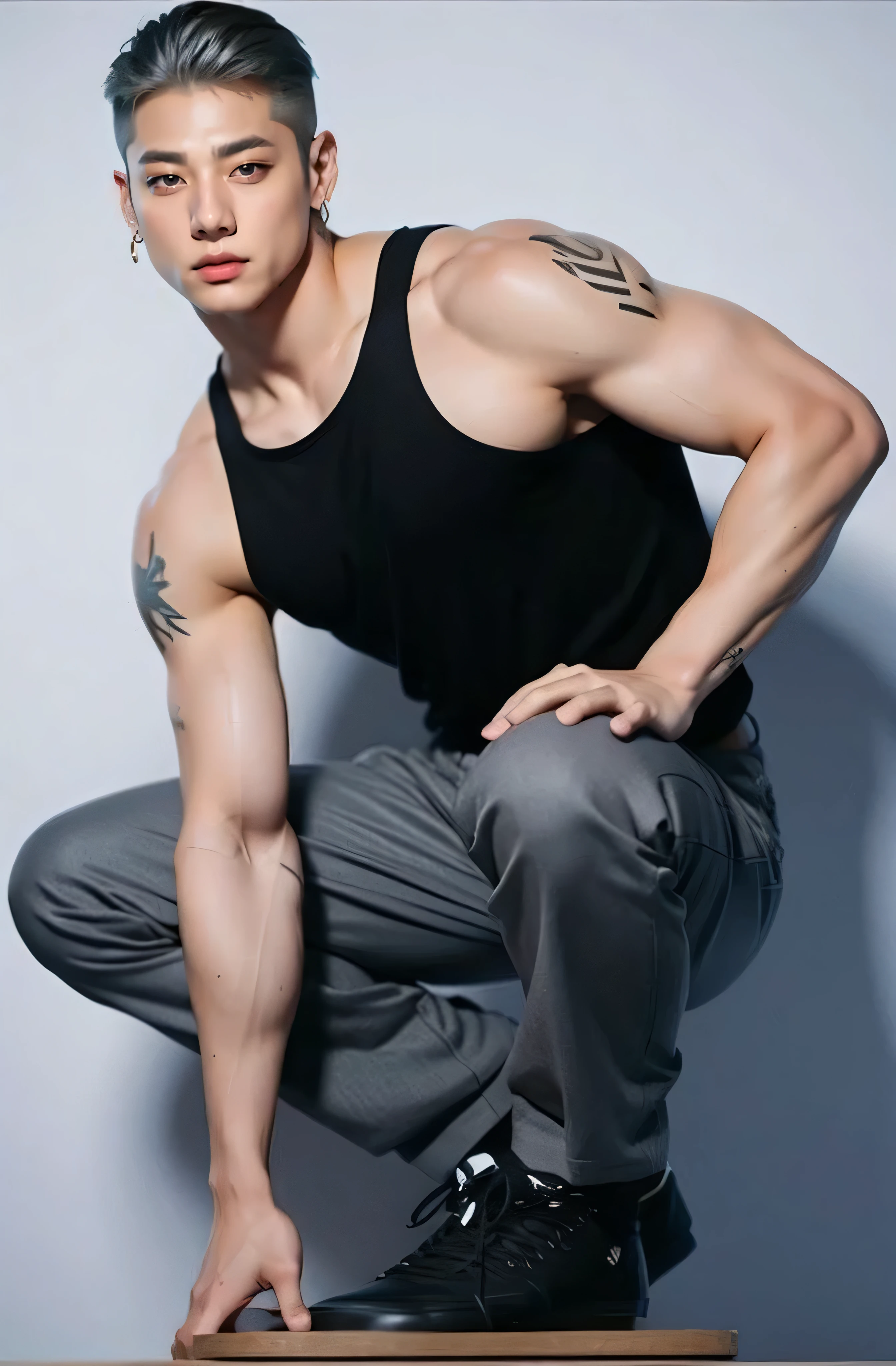 JUNGKOOK BTS, muscular, masculine and marked