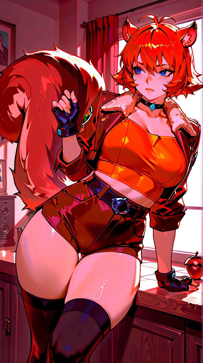 Entering a massive shopping mall, the Giantess Goddess, with golden skin and eyes like burning embers, dwarfs the surrounding stores and escalators. Her fiery hair sets displays ablaze as she moves. Normal-sized shoppers scatter, but many are too slow, finding themselves trampled underfoot. She gathers up the survivors, pressing them against her fiery curves, their struggles amplifying her volcanic lust.