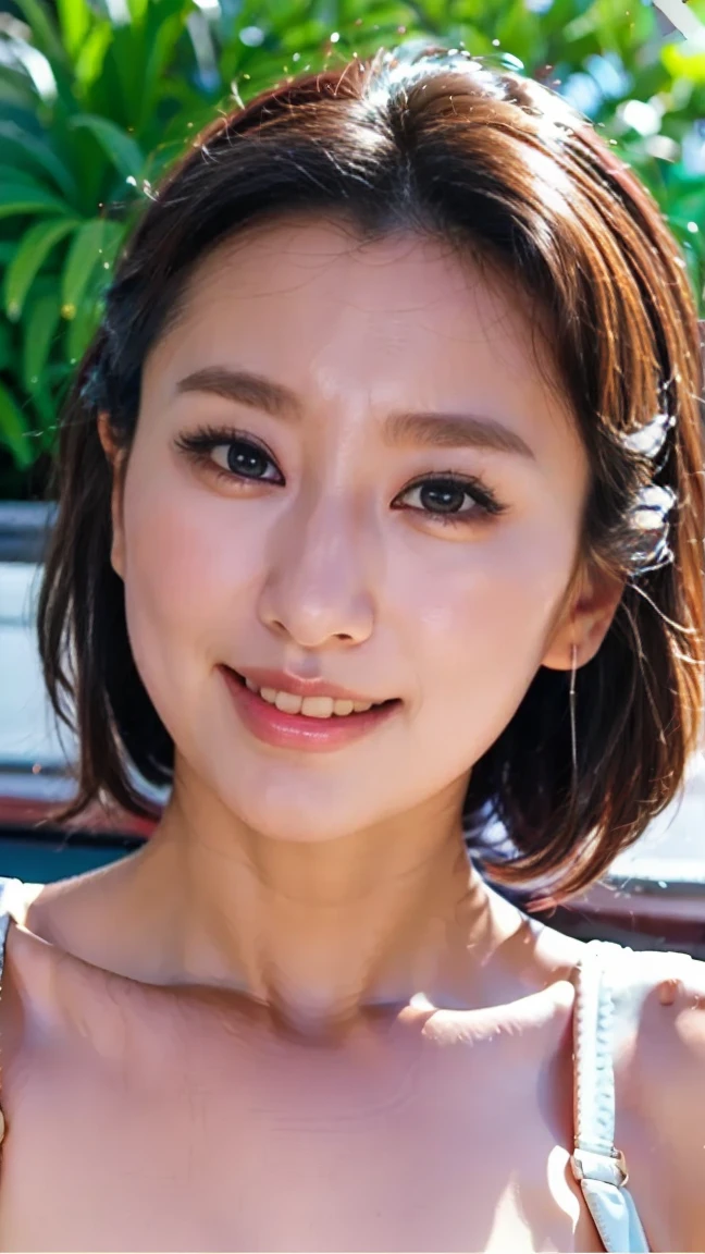 (best quality、masterpiece、8K、Best image quality、Surrealism、Award-winning works)、avatar、(face close-up:1.1)、Beautiful glossy lipstick, natural color、natural makeup、glossy lips、Ultra HD Glowing Skin、Ultra High Definition Radiation, beautiful skin、Milky white moisturizing skin、beautiful glowing skin、超高精細のglossy lips、Ultra HD Sparkling Eyes、Beautiful and perfect teeth in ultra-high resolution、Show your beautiful teeth,bloom a bright smile