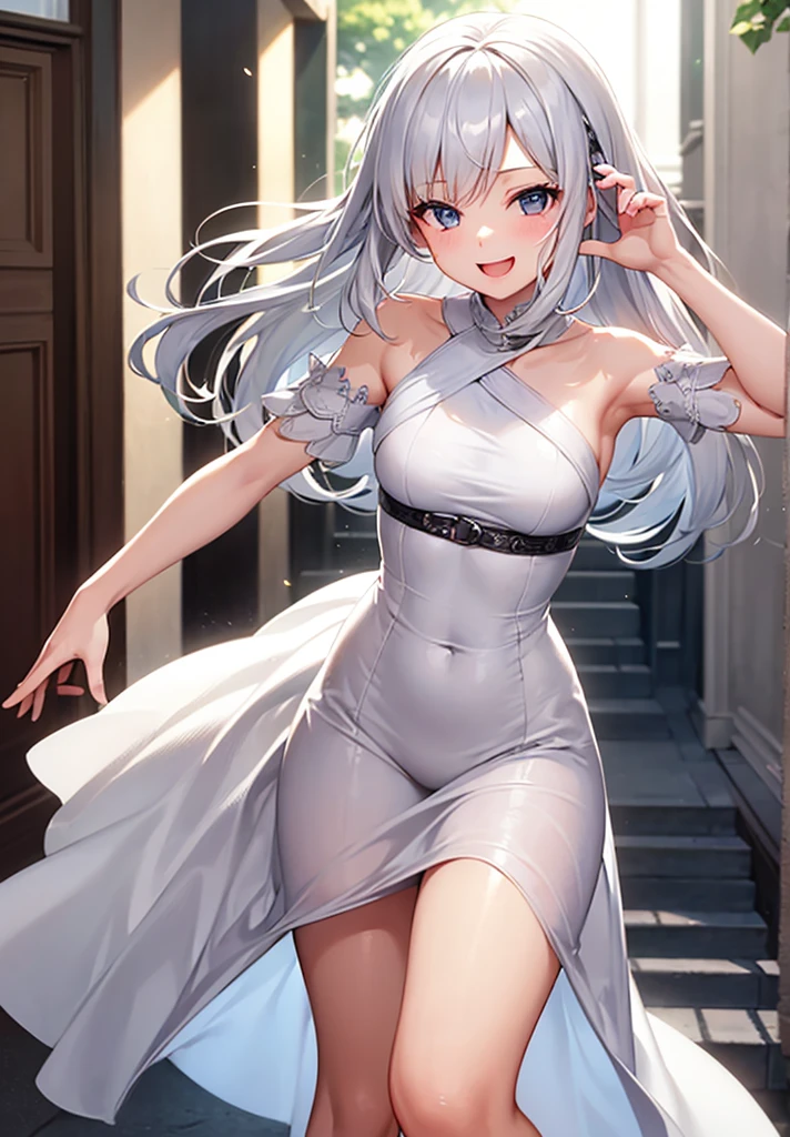 (Masterpiece: 1.5), (Best Quality: 1.5), (Super Fine: 1.5), Illustration, Denim Photo, 1 Girl, Solo, (Building), Perfect Face, Radiant Skin, Long Hair, Beautiful Delicate Eyes, Beautiful Long Flowing Hair, (ru_qun:1.5), (Hanfu: 1.5), Hanfu, White Dress, White Stockings, (Bloom), Lighting, Ray Tracing, Outdoor, Mountains, Nature, Hair Accessory, Headband, Hands on Hips, Looking at the Audience, ahoge, big breasts, (depth of field: 1.5), headgear, forest, barefoot sandals, girl on top, cute, pretty lingerie, perfect face, blue eyes, hand up lace skirt, skirt view, skirt, leg up, view between legs, lace panties, panties visible, panties peek, look from under skirt, lace lingerie, panty view, sexy, smile, teasing look, pee, take off panties