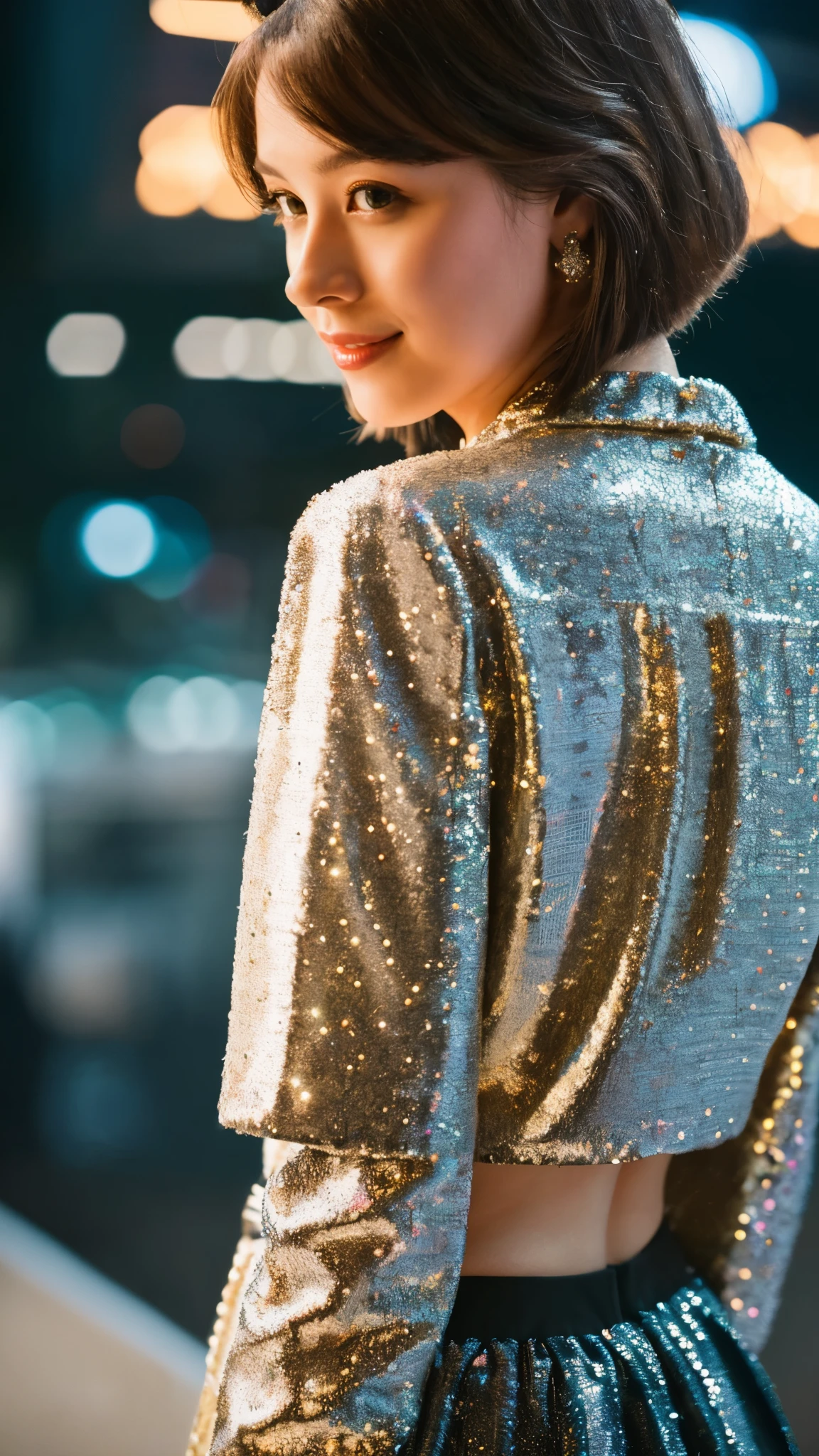 ((masterpiece))((highest quality))((27-year-old woman,Shoulder-length highlights ))4K. Very intricate details. Cinematic. Highly reflective,terrazzo