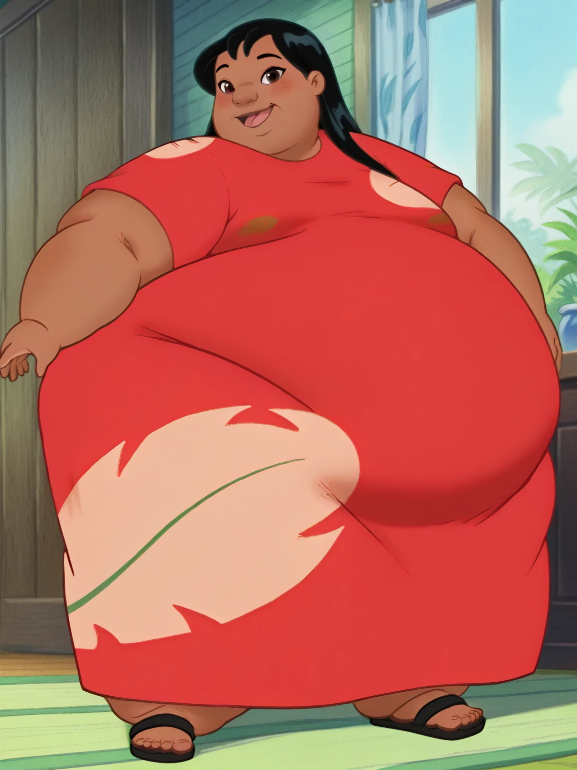 morbidly obese old indian aunty screaming in pain from overeating, very tight kurta, extremely wide body, ussbbw, very gigantic very fat swollen pot belly, small breasts, her big belly is heavier than 200 kg, pregnant with octuplets, resting hands on big belly, in extreme pain from overeating, she is moaning and cringing, she is screaming in excruciating pain from overeating, she is tightly scrunching her face, burping