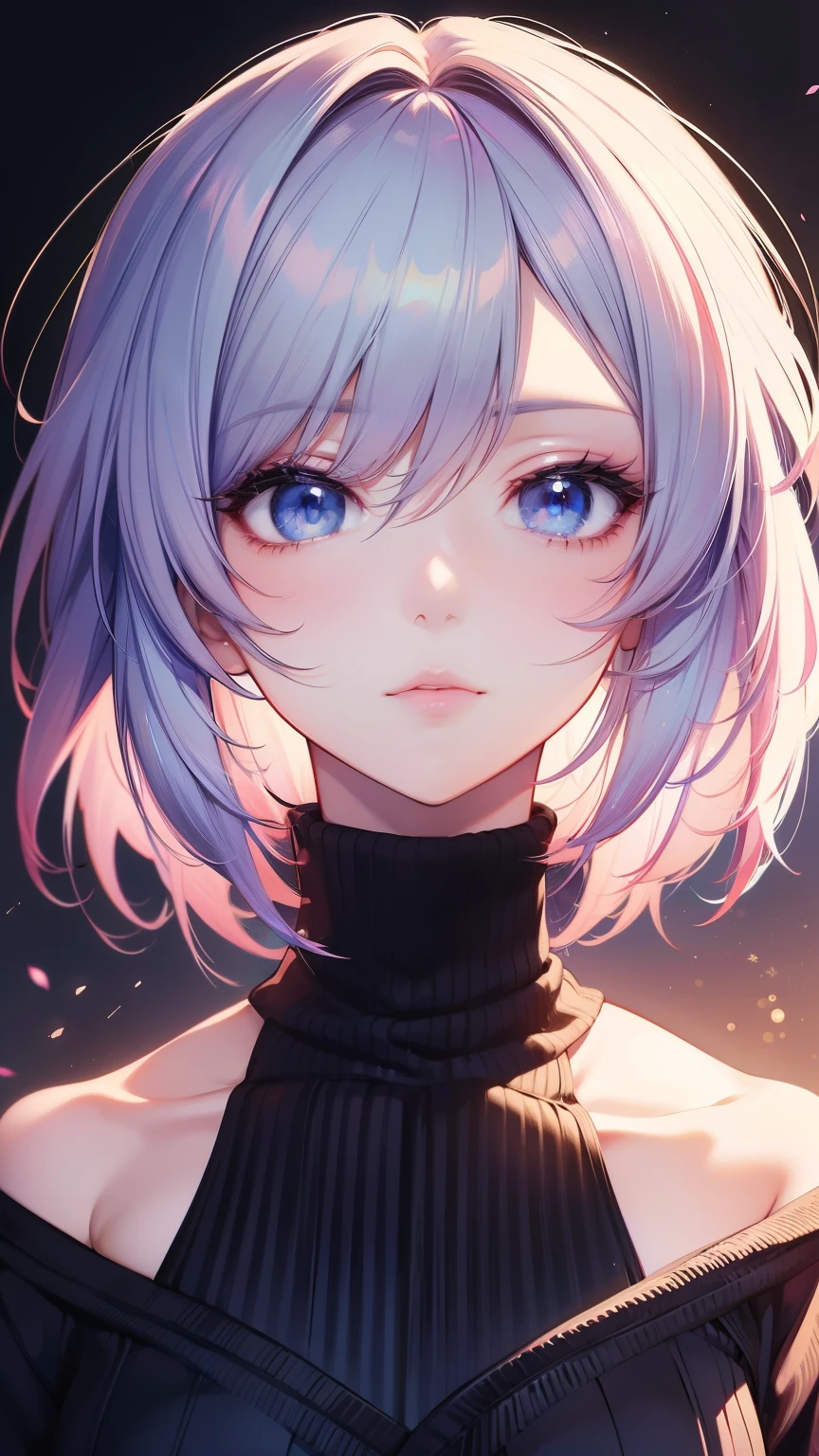 anime - style image of a woman with a black wool turtle neck top, a character portrait inspired by Yanjun Cheng, pixiv, digital art, digital anime illustration, beautiful anime portrait, detailed portrait of anime girl, anime style portrait, stunning anime face portrait, detailed anime soft face, smooth anime cg art, portrait anime girl, artwork in the style of guweiz, short hair