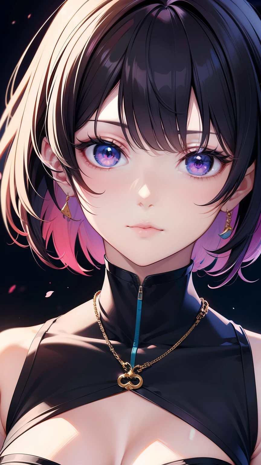 anime - style image of a woman with a black wool turtle neck top, a character portrait inspired by Yanjun Cheng, pixiv, digital art, digital anime illustration, beautiful anime portrait, detailed portrait of anime girl, anime style portrait, stunning anime face portrait, detailed anime soft face, smooth anime cg art, portrait anime girl, artwork in the style of guweiz, short hair, black hair