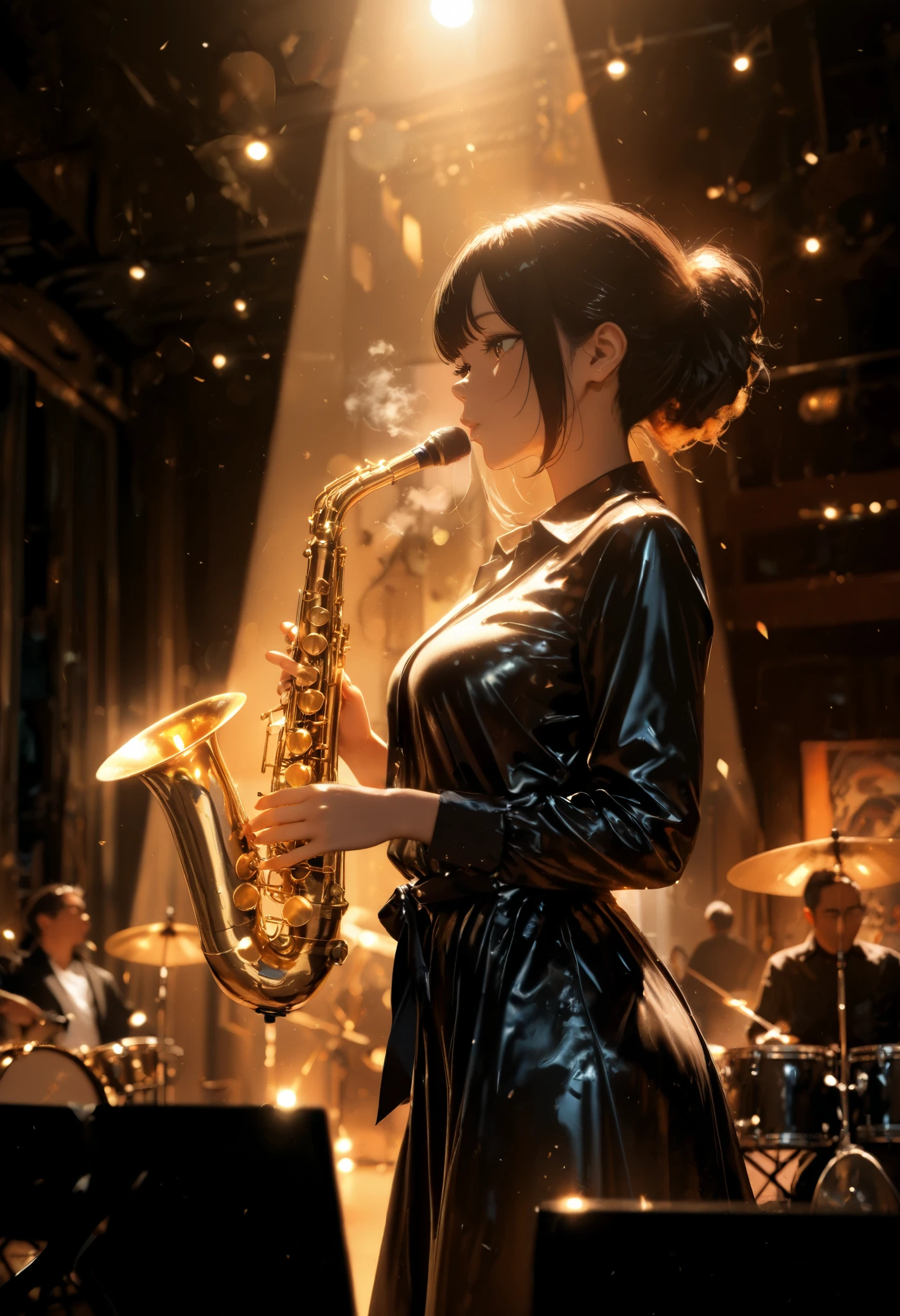 If the jazz music genre were personified, it would be a charismatic and soulful individual with a timeless sense of style. Imagine a person exuding an air of sophistication and effortless coolness, just like the smooth melodies of jazz.
This person would have a deep appreciation for artistic expression and creativity, always seeking out new ways to improvise and explore different rhythms and harmonies.
Their personality would be vibrant and energetic, reflecting the lively and dynamic nature of jazz music. They would have a natural ability to connect with others and bring people together through the universal language of music.
With a warm and inviting demeanor, this person would be a natural storyteller, using their music to convey emotions and experiences that resonate with people from all walks of life.
In their interactions, they would be spontaneous and unpredictable, just like the improvised solos in jazz. This person would thrive in the moment, embracing the beauty of spontaneity and taking risks fearlessly.
Their fashion sense would be a blend of vintage and modern, paying homage to the rich history of jazz while also embracing contemporary elements. They would effortlessly combine classic elegance with a touch of bohemian flair, reflecting the diverse influences that shape jazz music.
In any gathering, this person would be the life of the party, filling the air with infectious energy and a sense of joy. They would bring people together, encouraging them to dance and embrace the rhythm of life.
Overall, the personification of jazz music as an individual would be a captivating and magnetic presence, embodying the essence of this timeless and soulful genre.