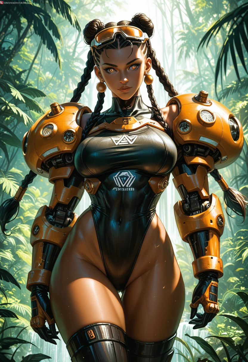 (((vulgarity))),Future Iwaba Young Woman, Beautiful futuristic himba woman, Futuristic Himba age girl, black African Woman Android, Beautiful Women of Warframe,embarrassed look, ahegao, open mouth,(super huge gigantic breast shop:1.4),