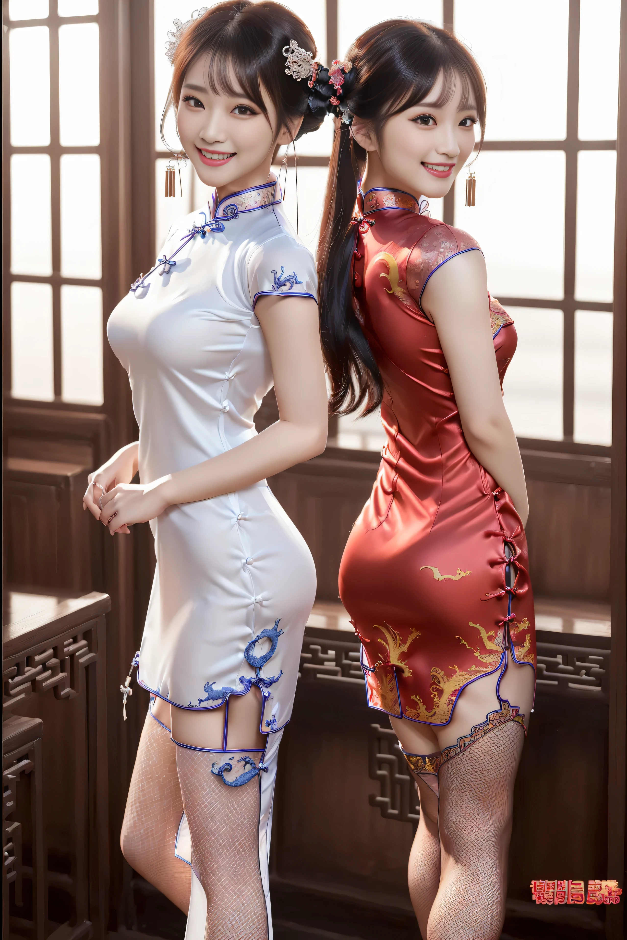 (1 girl), beautiful, Amazing face and eyes, long brown hair,cosmetic, (Extremely delicate beautiful face), (The sexiest look), (beautiful big breasts:1.1), (best quality:1.4), (Ultra Detailed), (Extremely detailed CG unified 8k wallpaper), Very detailed, original photo, Professional photography, ((cheongsam)), (Tight dress), (Super short cheongsam),Tokyo Subway Station、MRT station,whole body