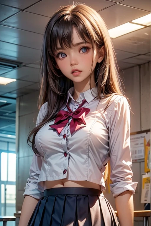 squatting,open legs,(random porn pose),(random cute uniform),(random hairstyle),(Thin type:1.5),(large breasts),(Highest image quality,(8K), Ultra-realistic, Best Quality, High quality, High Definition, high quality texture, high detailing, Beautiful detailed, fine detailed, extremely details CG, Detailed texture, realistic representation of face, masterpiece, presence)