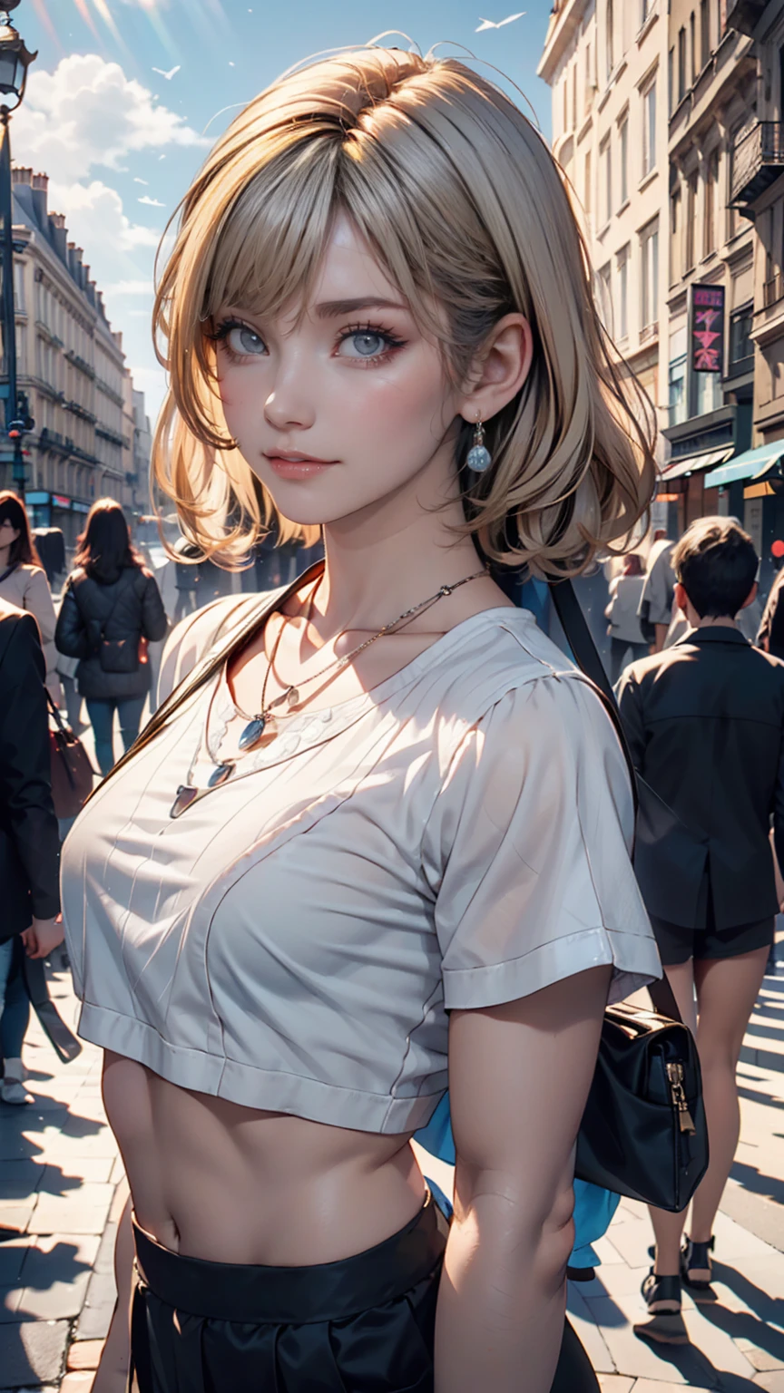 paparazzi shot of slim 18 year old Sarah Michelle gellar ((braless)) walking down a street, extremely high quality RAW photograph, detailed background, intricate, Exquisite details and textures, highly detailed, ultra detailed photograph, warm lighting, artstation, 4k, sharp focus, high resolution, detailed skin, detailed eyes, 8k uhd, dslr, low harsh lighting, high quality, film grain, Fujifilm XT3,