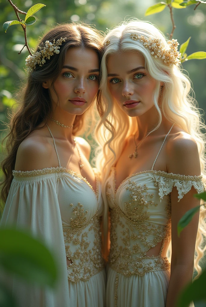 photo of sisters, joyful, Appalachia, Cage Bikini: Flaunting a cage bikini with intricate strap details that wrap around the body, adding an alluring and bondage-inspired element to beach attire, An abandoned, Victorian-era greenhouse filled with overgrown, exotic plants, sexy cat ears, commercial photography,award-winning photograph,(photorealistic),unity 8k wallpaper,(ultra detailed:1.3),(light_on_face:1.4),CanonEOS 5D MarkIV DSLR