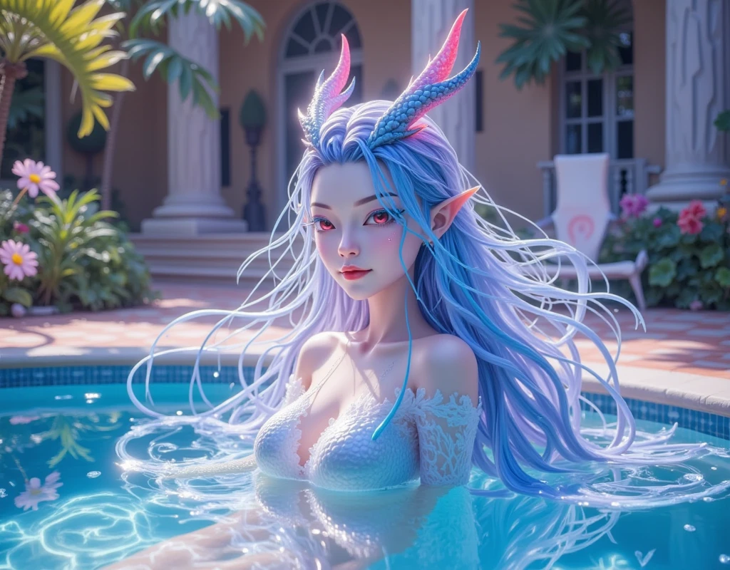 do, high quality, Lynx, long hair, In the style of moonstone and aquamarine, j_gem、one end