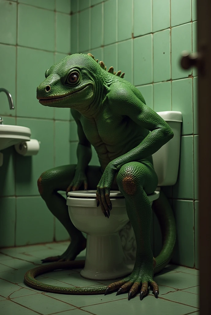 score_9, score_8_up, score_7_up, furry art, photorealism, realistic, detailed background, inviting, anthro, humanoid,
crocodilian, scalie, scales, non-mammal breasts, non-mammal pussy, pose,
<lora:Soviet_Bathroom:0.9>, (soviet_bathroom, sink, toilet, dirty room)
