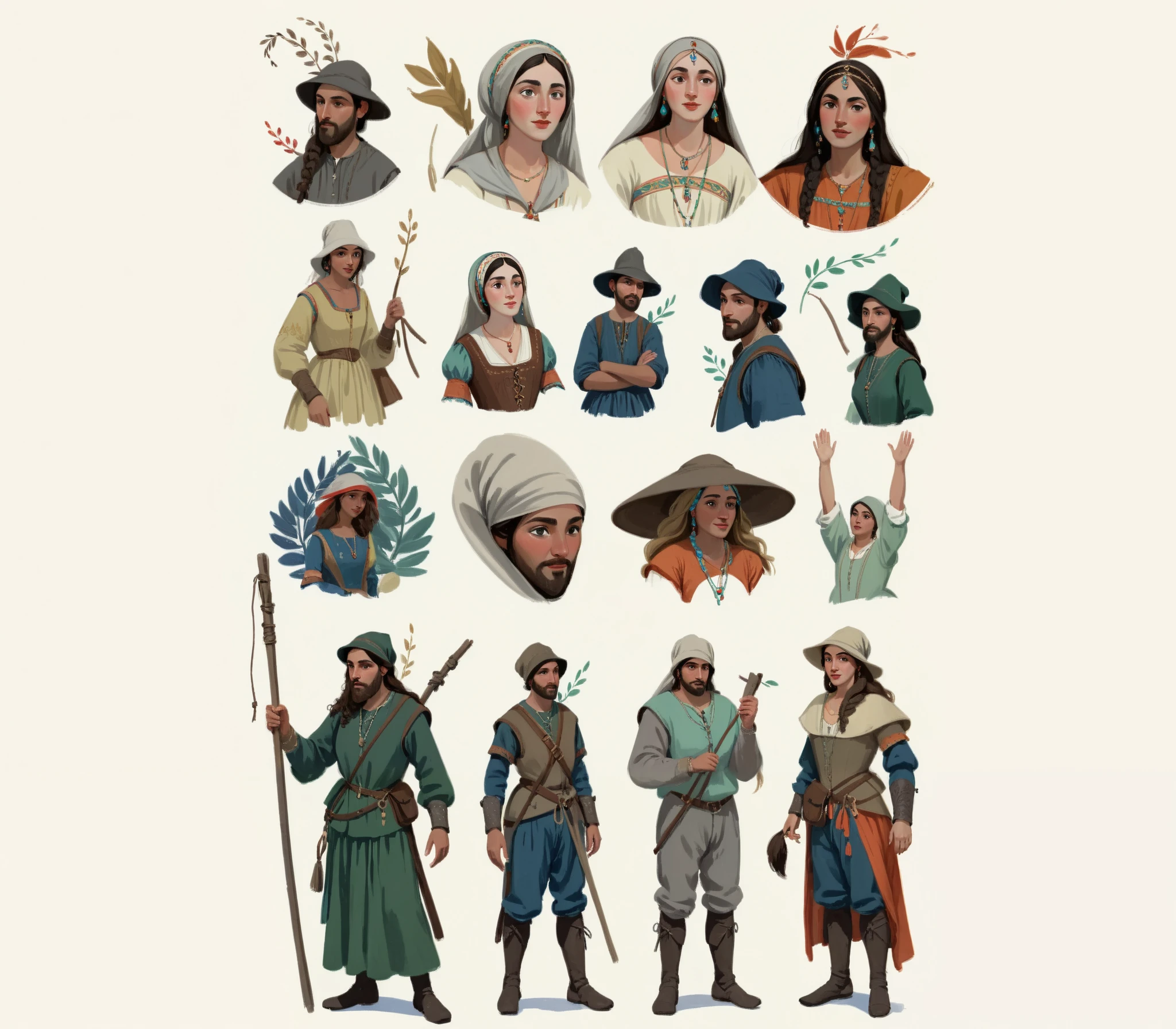 score_9, score_8_up, score_7_up, score_6_up, score_5_up, score_4_up, 1_woman, brow hair, expressive face, long_hair, wearing a vibrant long peasant medieval dress, detailed clothing, sketches, detailed thick gouache painting, illustration, in gougoupaintleaves style:1.5, hyper_dynamic scene, pov from above, sattan style, XLCOMIC_POS, novuschroma04 style
