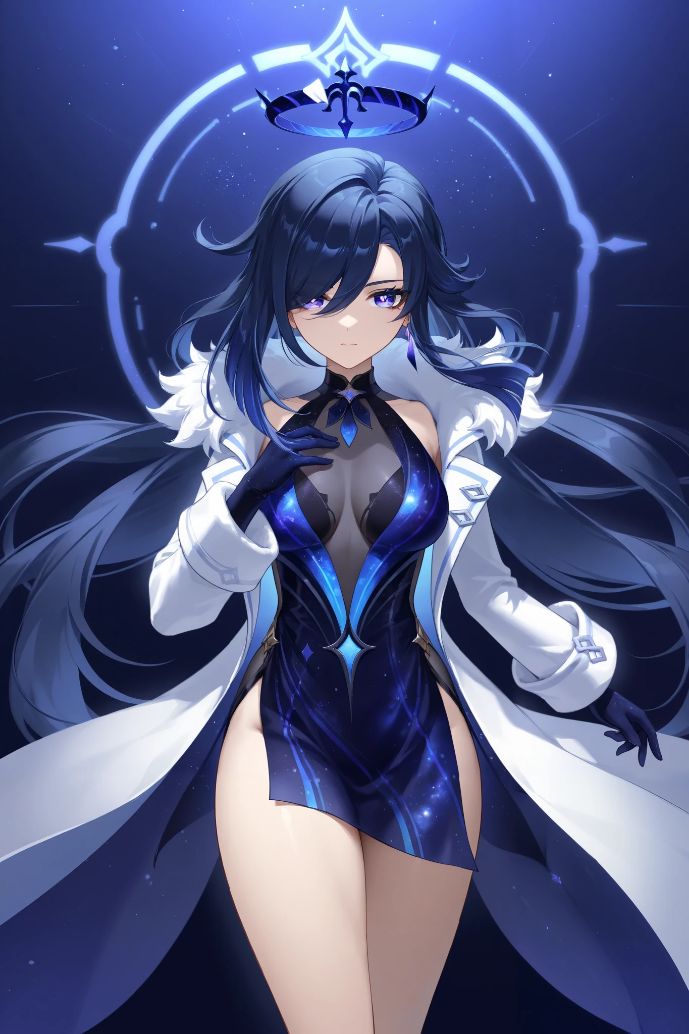 (shylily/(Twich/):1.5),(masterpiece:1.2),(best quality:1.2),, (1girl:1.3),best quality, masterpiece, Big , (Large Breasts), Delicate skin texture, Detailed fabric texture, Delicate face, Super Detail, 8k, Intricate details, 1 Girl, Detail eyes, holding cigarette, Right eye covered