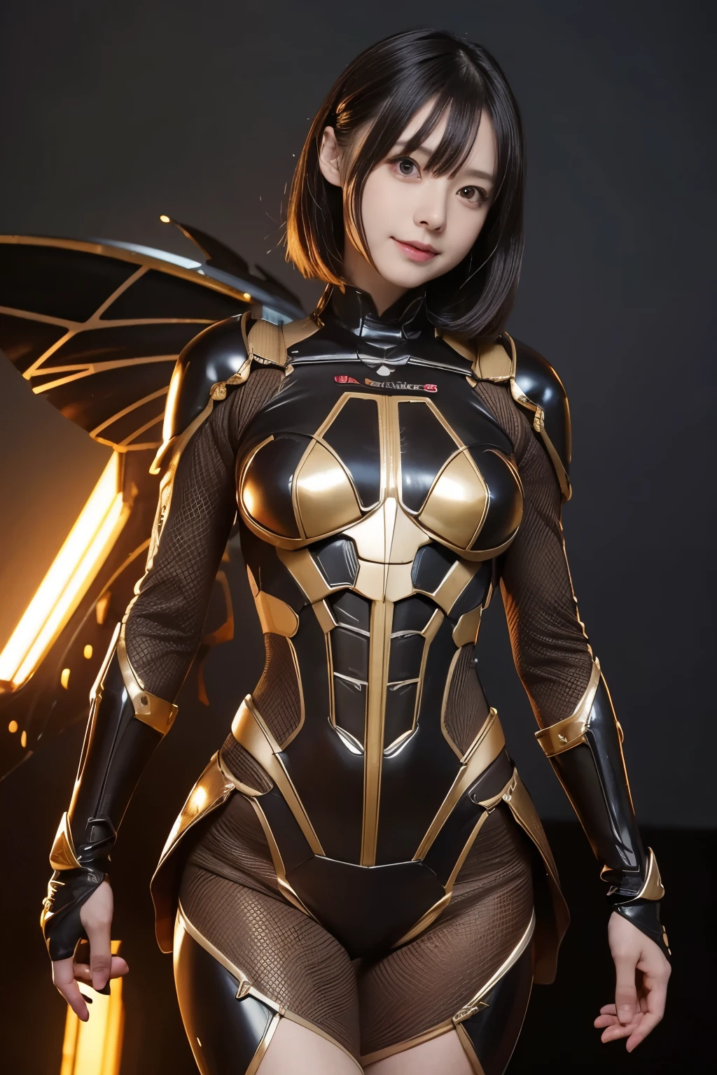(High resolution,masutepiece,Best Quality,extremely details CG, Anime, Official art:1.4), Realistic, Photo, amazing fine details, all intricate, gloss and shiny,awesome many layers, 8K Wallpaper, 。.。.3D, sketch, kawaii, Illustration,( Solo:1.4), perfect female proportion,villainess, (Fusion of dark brown cockroach and lady:1.4), (Brown cockroach forms ready:1.2), (Brown cockroach woman:1.2), (Fusion:1.2), (Solo:1.4), (Evil smile:1.2), muscular, Abs, (cockroach brown exoskeleton bio insect Suit:1.4), (Cockroach brown exoskeleton insect armor:1.2), (Brown transparent cockroach wings:1.4), (Brown cockroach antenna:1.3),mecha musume,Sexy_race_queen,nun,high leg latex leotard,Chun-li,ninjartist_Suit,1girl in,animal hands,Latex Costume,asagioutfit
