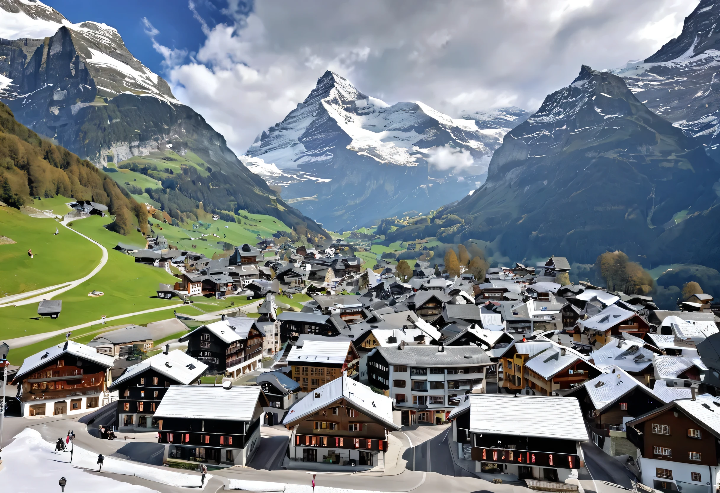 Grindelwald, Beautiful Places , Beautiful small town, A city of pure colors, A fairytale place, Very beautiful scenery,