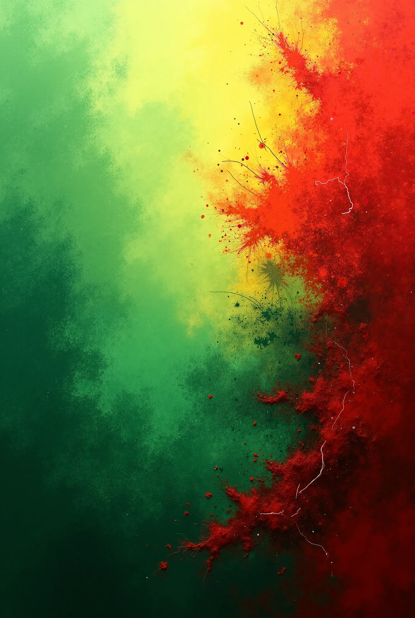 vectorial art, With a lot of Jamaican reggae, Authentic Jamaican Reggae Music Atmosphere,colorful illustrations, At the center, swirly vibrant colors, paint splashes and smears, high détail,