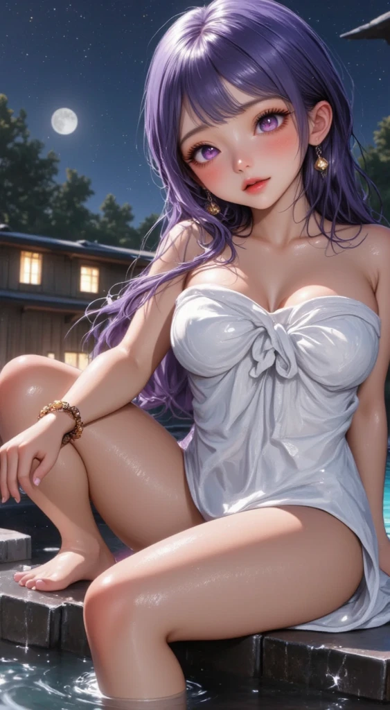 "Colorie ce dessin d'une sirène avec un style réaliste. Utilise des nuances de violet pour ses cheveux et ses nageoires, en ajoutant des reflets et des ombres pour donner de la profondeur et de la texture. Pour sa peau, utilise des tons naturels, avec des dégradés subtils pour les ombres et les lumières. Les écailles sur son dos doivent être dorées ou cuivrées, avec des reflets métalliques pour les faire ressortir. Ajoute des détails réalistes aux éléments aquatiques, comme des gouttes d'eau sur sa peau et des effets de lumière pour simuler un environnement sous-marin.