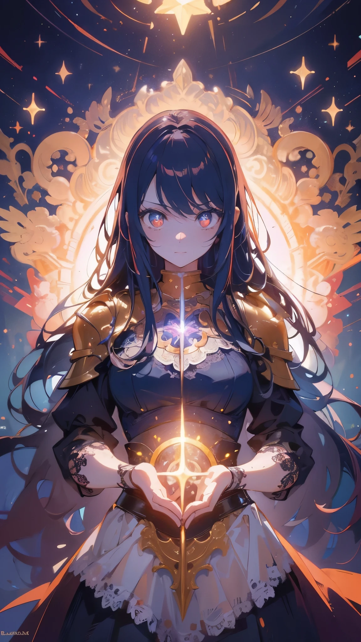 (a girl with a brown skin tone, powerful magician)，
Medium: oil painting,
Additional details: swirling magical aura, flowing robes,
Image quality: (best quality, ultra-detailed),
Art style: fantasy,
Color palette: vibrant and mystical,
Lighting: soft, ethereal glow.