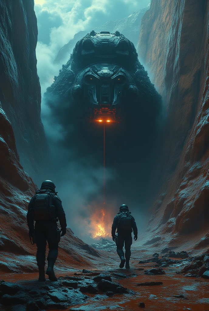UFO, ALIENS, spacial vehicule, -A tense sci-fi movie scene set on a desolate planet, featuring towering alien architecture, flickering neon lights, and a group of human explorers. Atmospheric lighting, detailed textures, and hyper-realistic rendering bring the scene to life, while a sense of danger and tension permeates every frame. , cinematic movie by Andrei Tarkovsky , Janusz KamiÅski